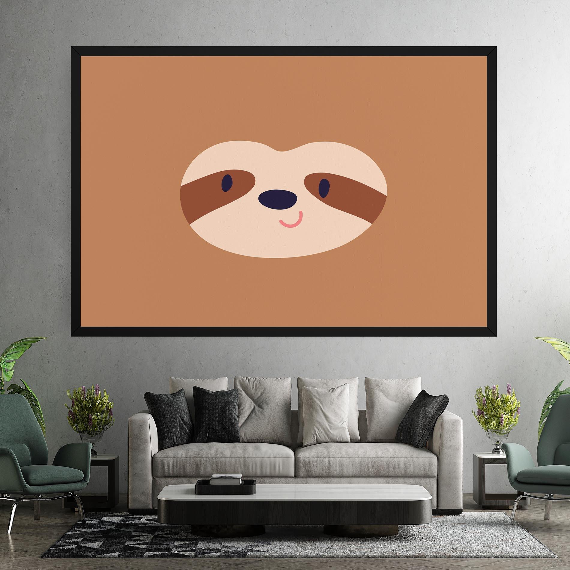 Vászonkép Sloth Face Portrait mockup 7