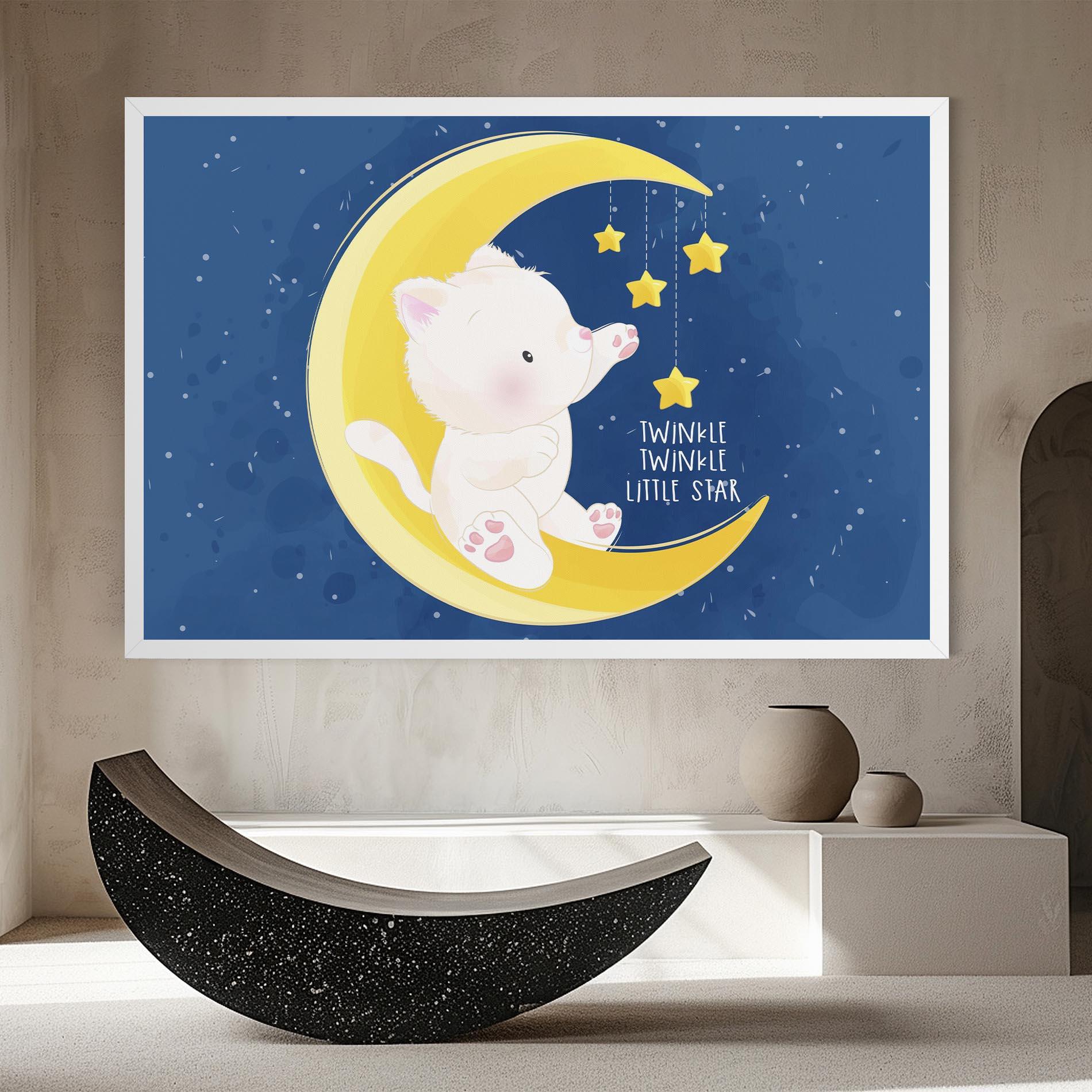 Vászonkép Cat Moon Star mockup 8