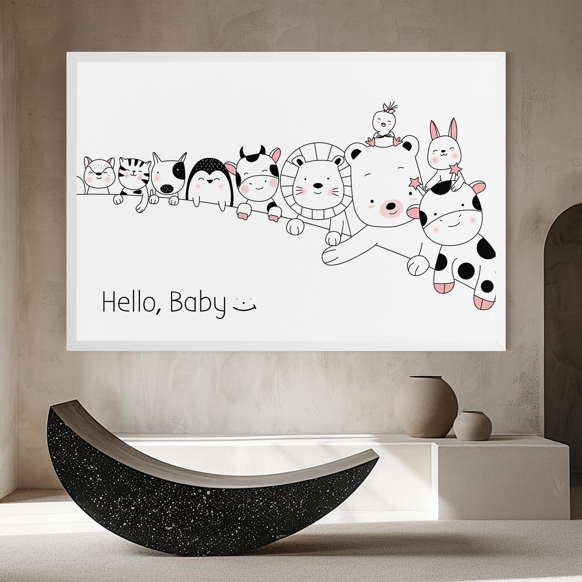 Vászonkép Hello Baby mockup 8