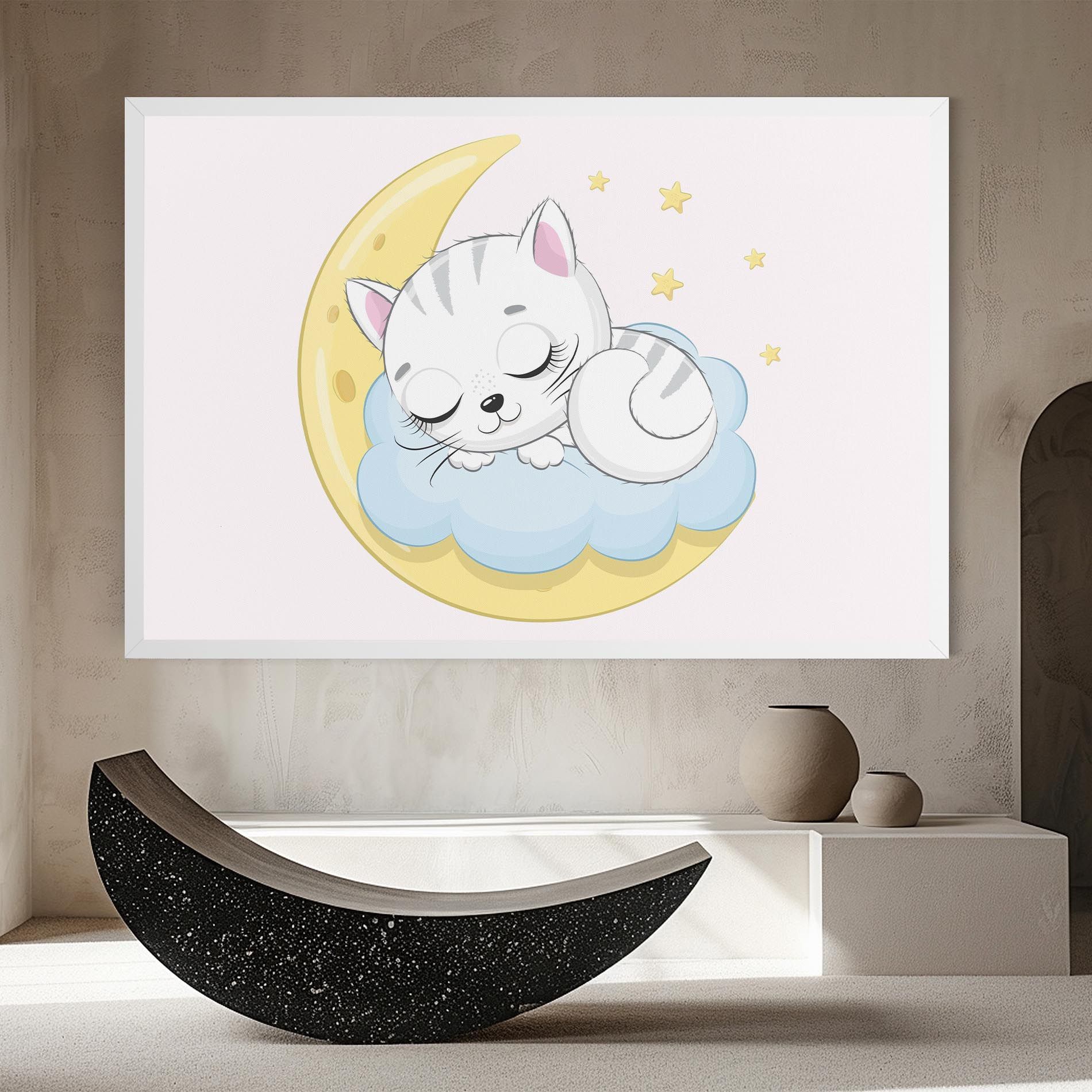 Moon Cat Sleeping mockup 8