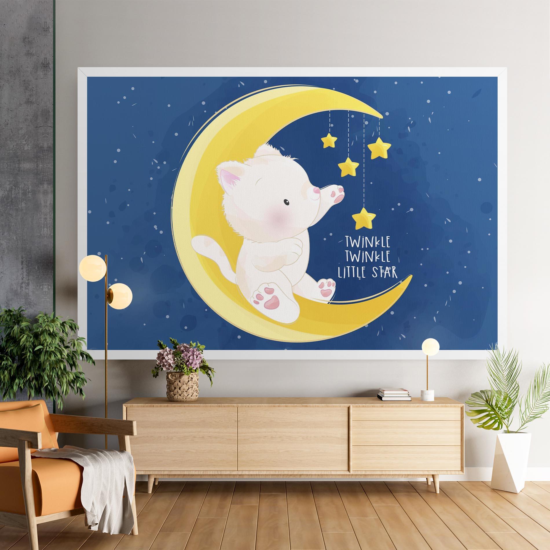 Vászonkép Cat Moon Star mockup 9