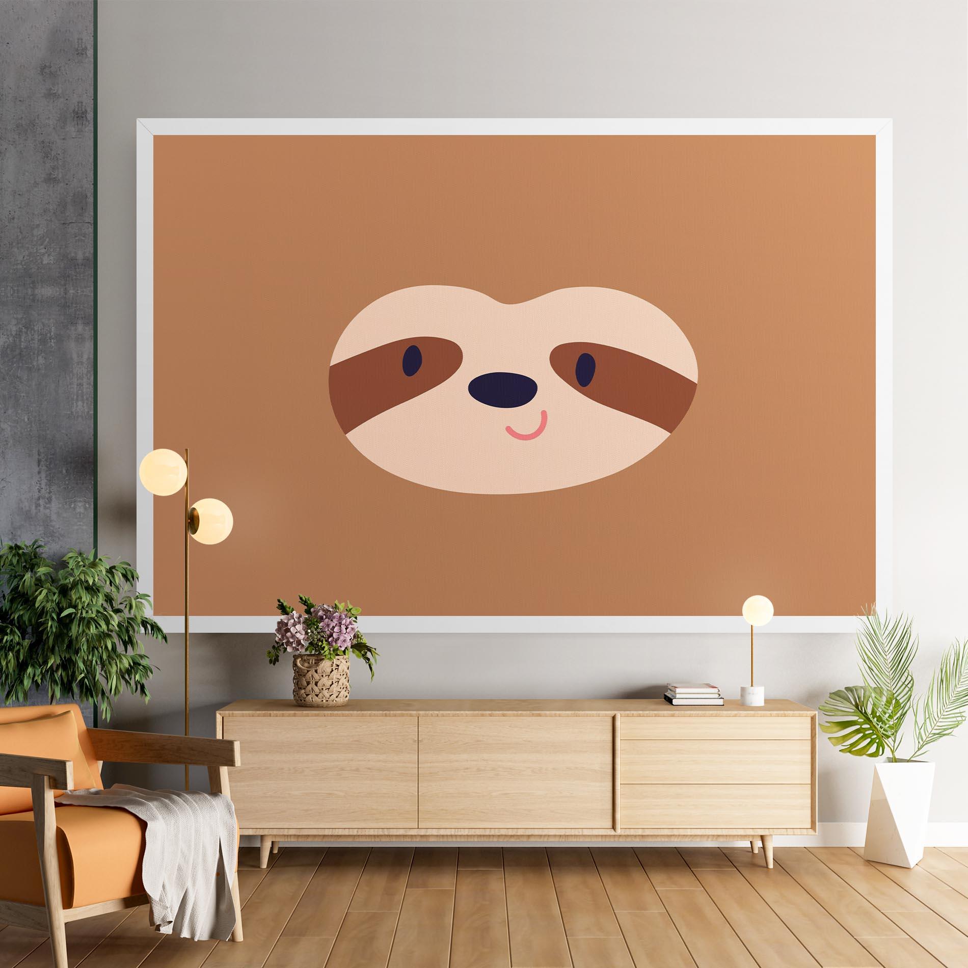 Vászonkép Sloth Face Portrait mockup 9