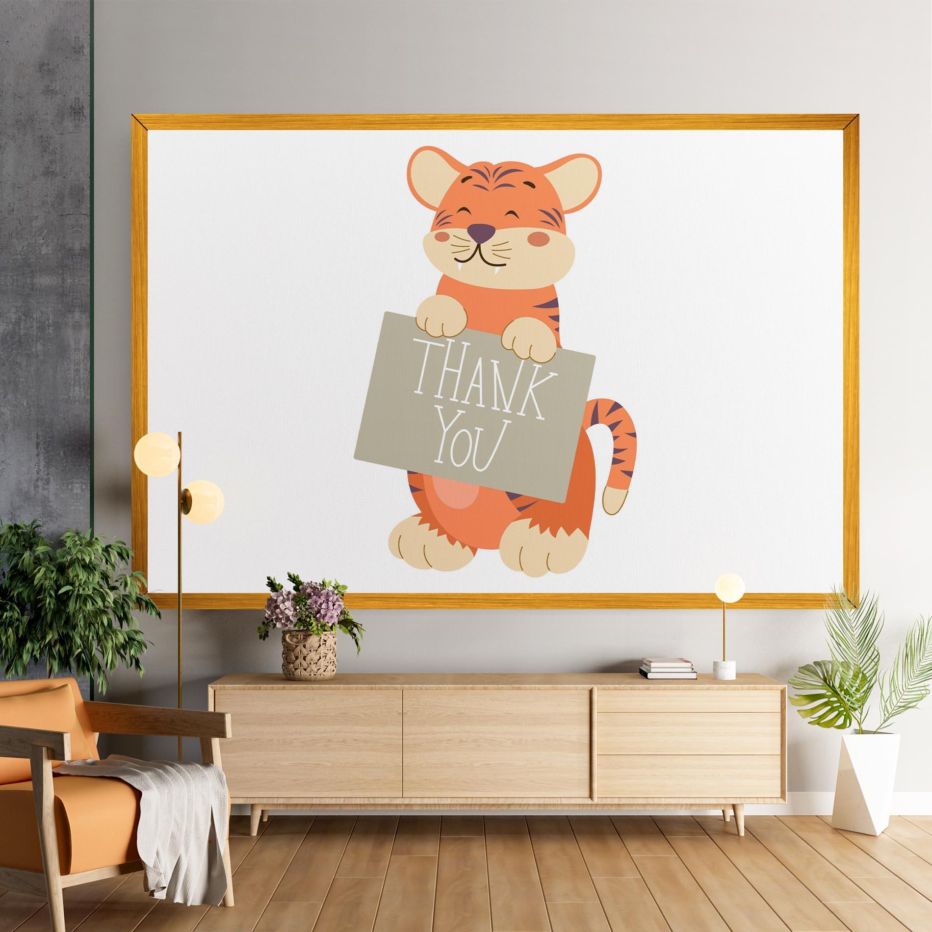 Vászonkép Tiger Thank U mockup 9