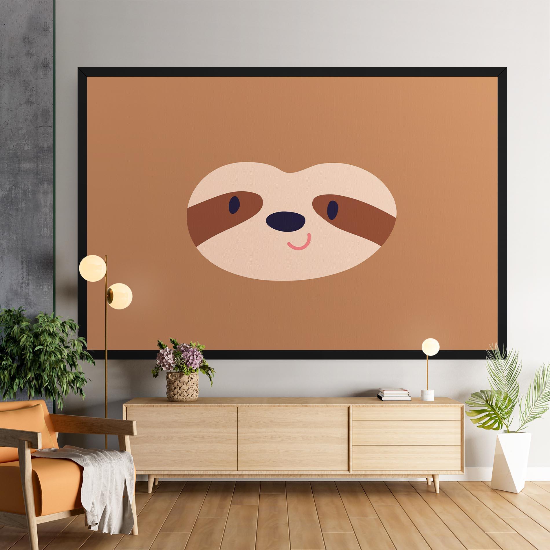 Vászonkép Sloth Face Portrait mockup 9