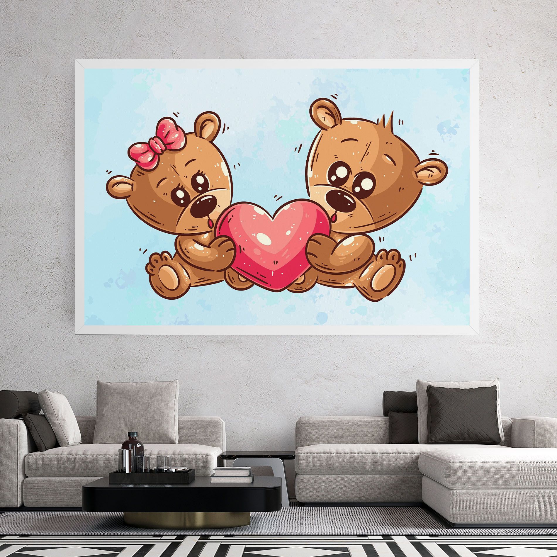 Bear Holding Heart mockup 2