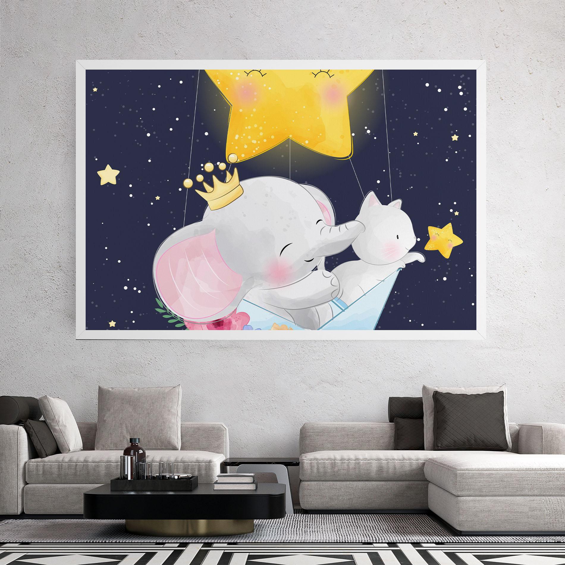 Vászonkép Elephant Cat mockup 2