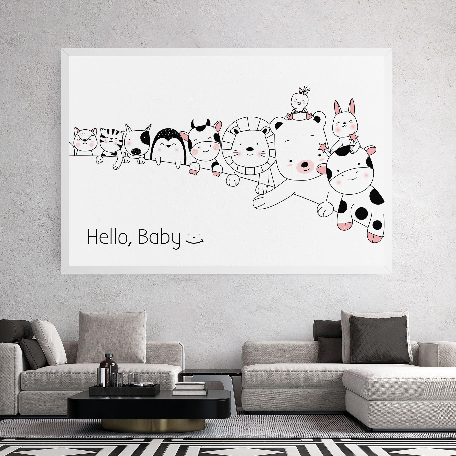 Vászonkép Hello Baby mockup 2