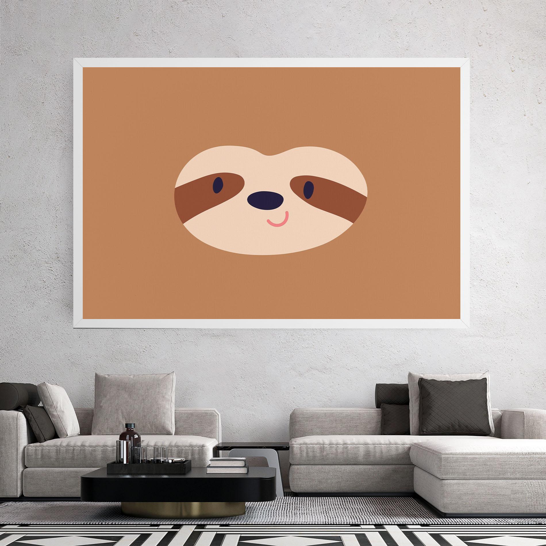 Vászonkép Sloth Face Portrait mockup 2