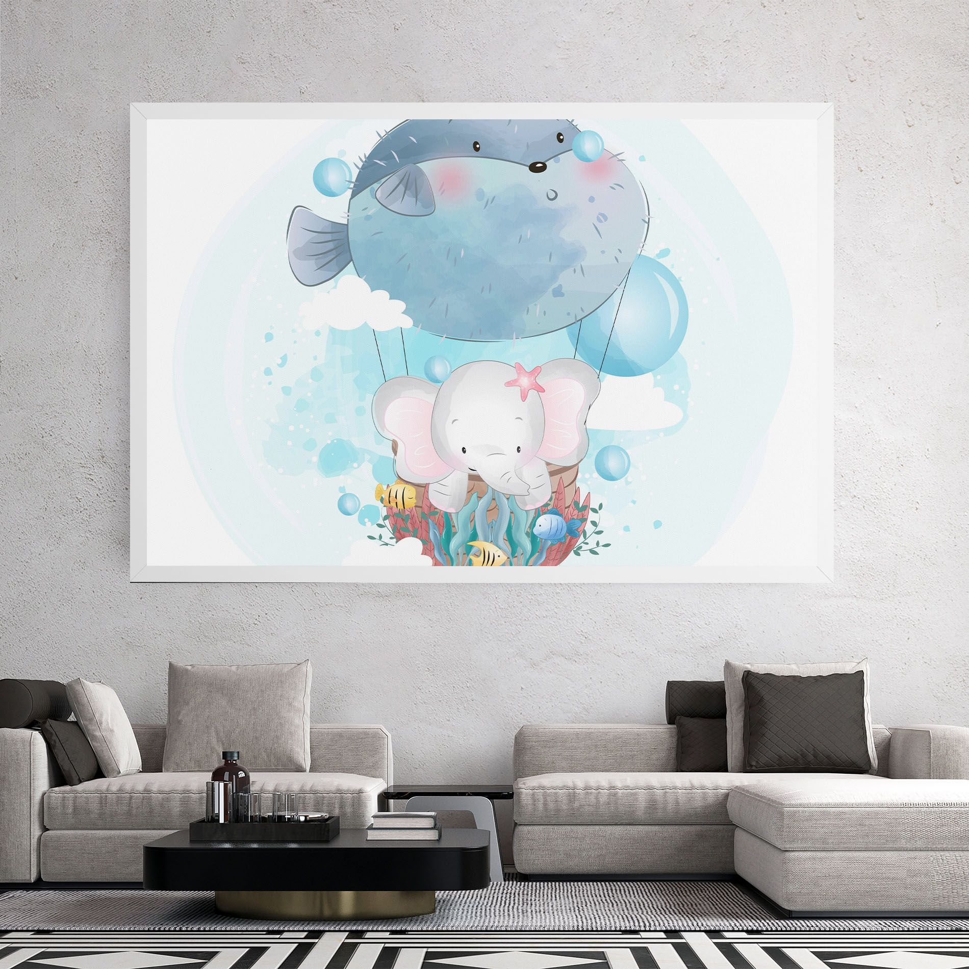 Swiming Elephant mockup 2