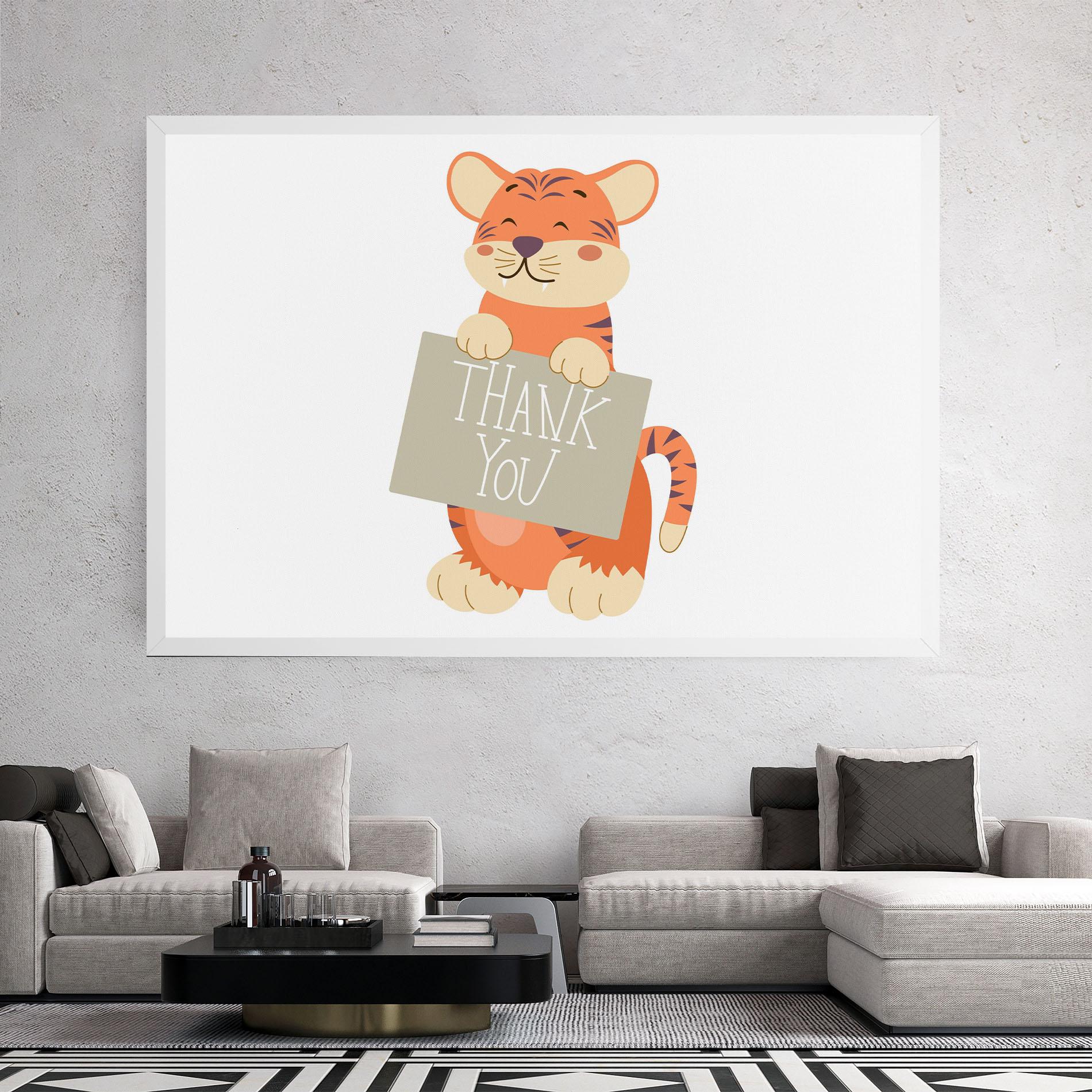 Vászonkép Tiger Thank U mockup 2