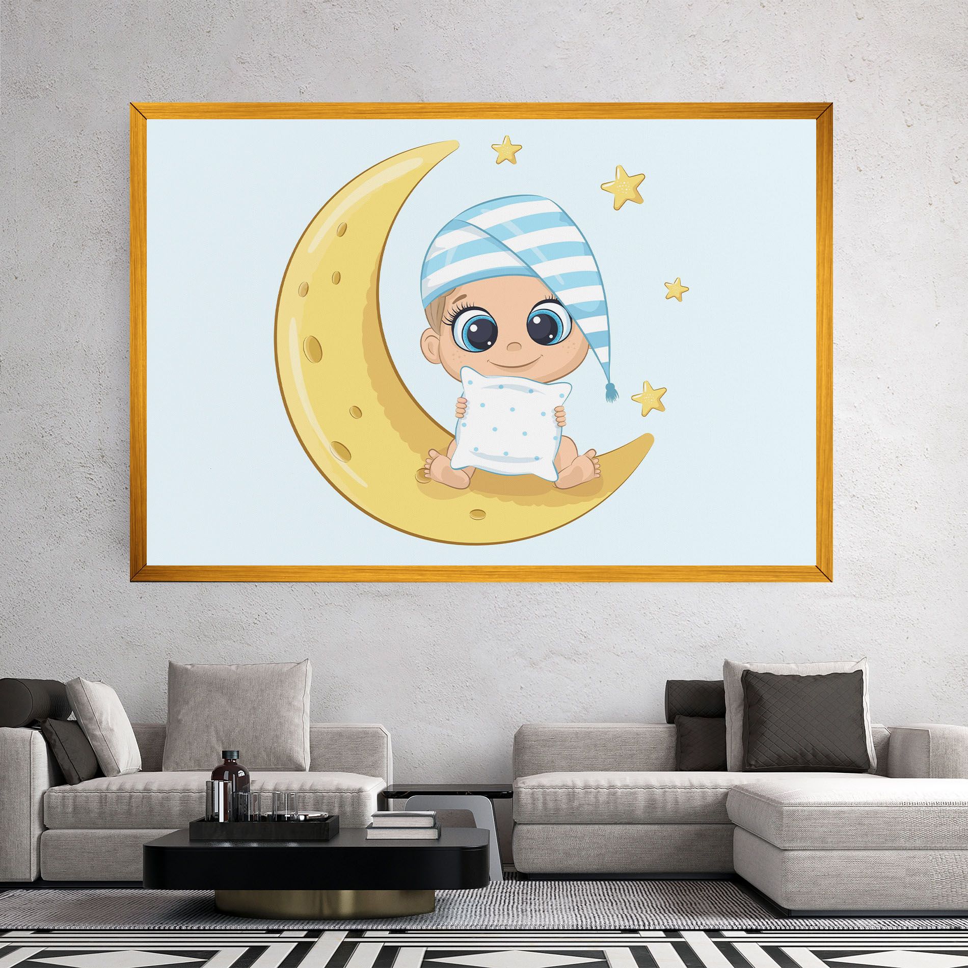 Baby On Moon mockup 2