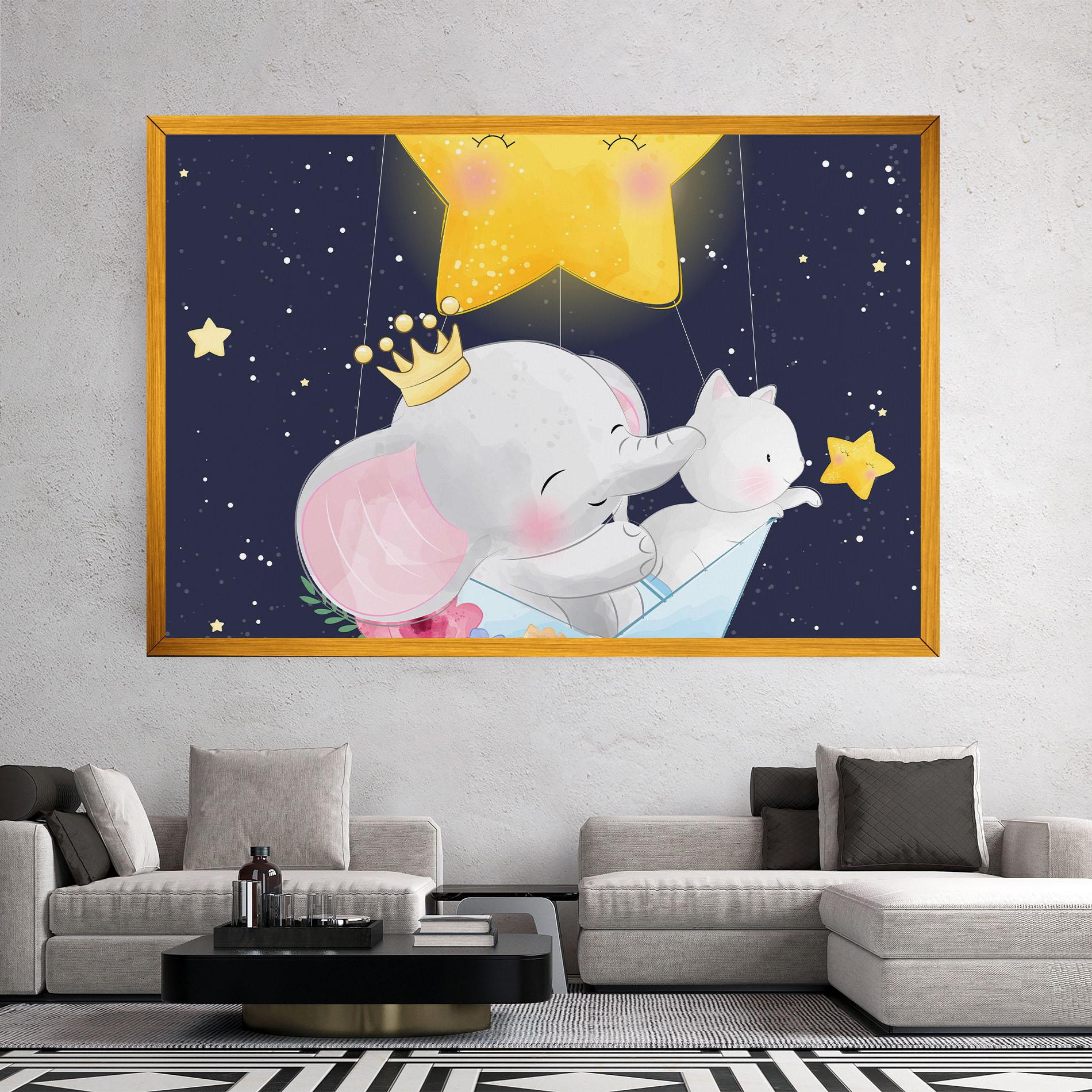 Vászonkép Elephant Cat mockup 2