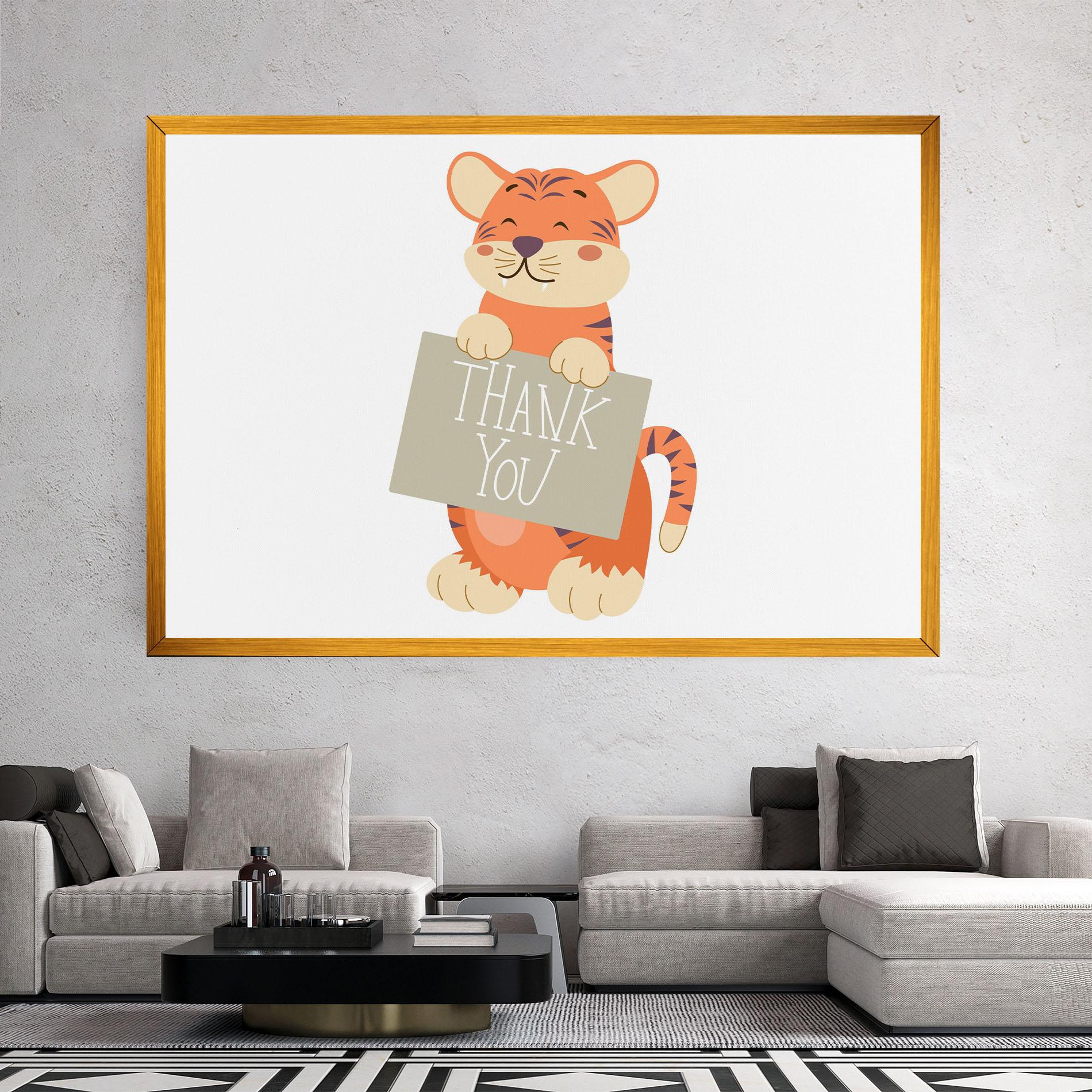 Vászonkép Tiger Thank U mockup 2