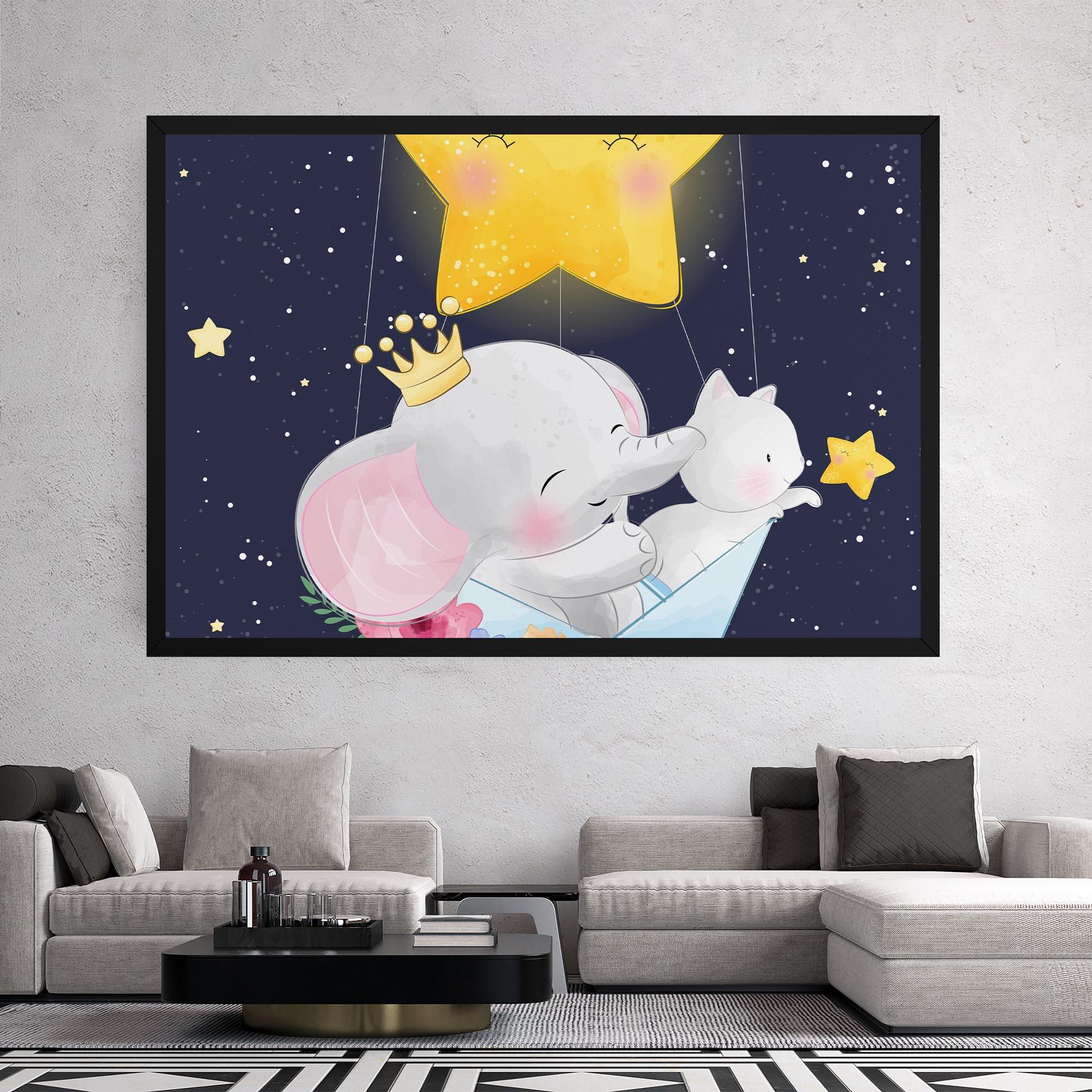 Vászonkép Elephant Cat mockup 2