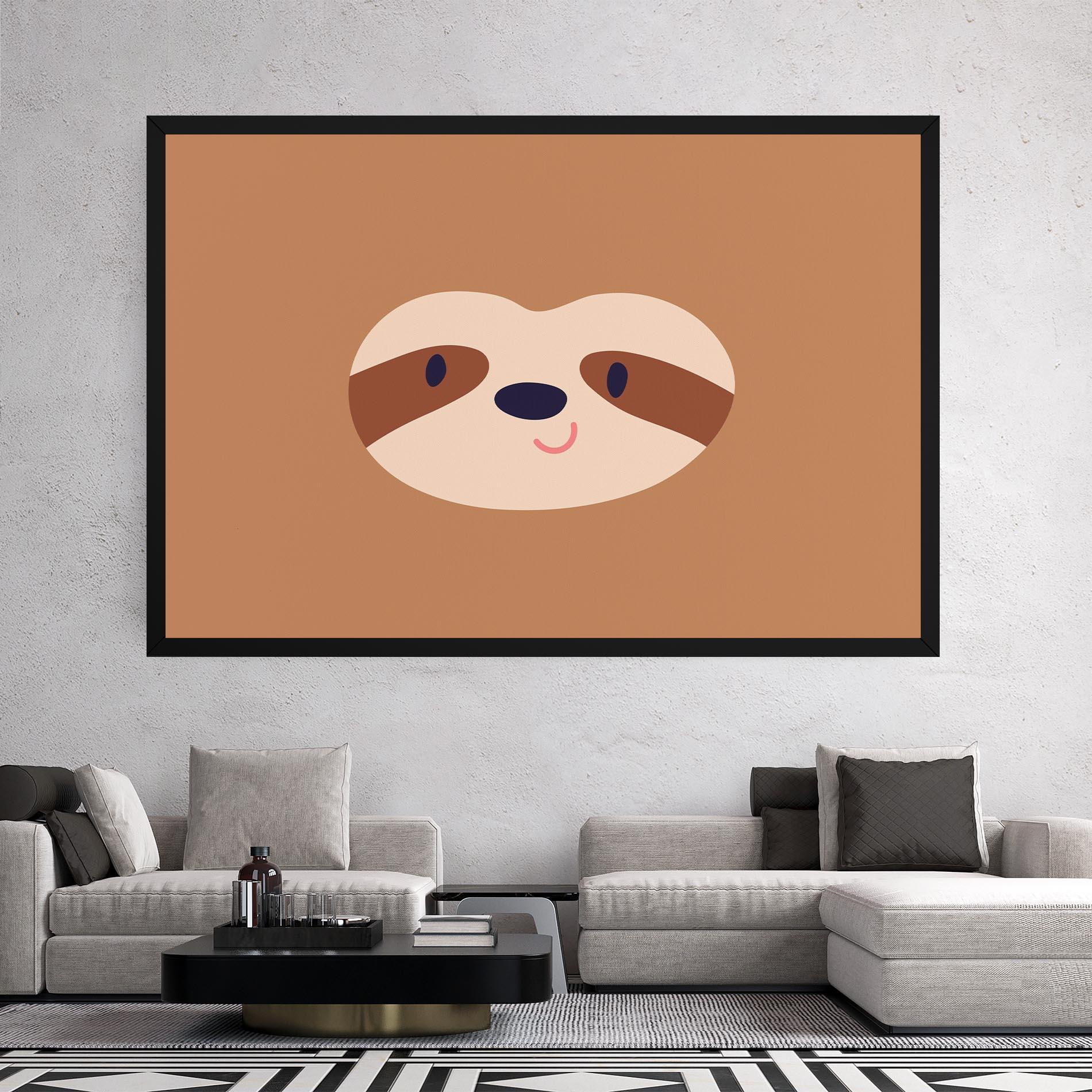 Vászonkép Sloth Face Portrait mockup 2