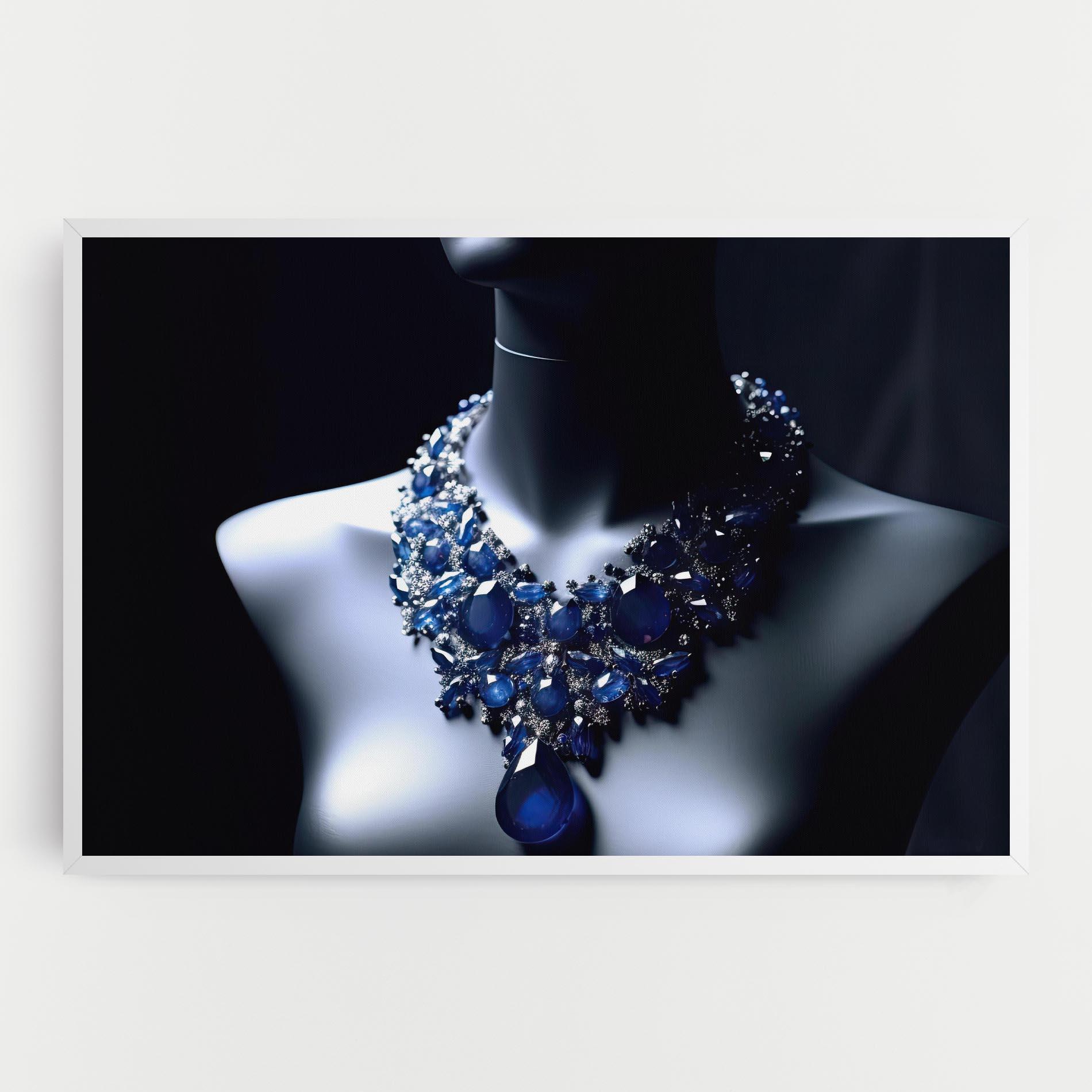 Vászonkép Blue Diamonds Necklace mockup 0