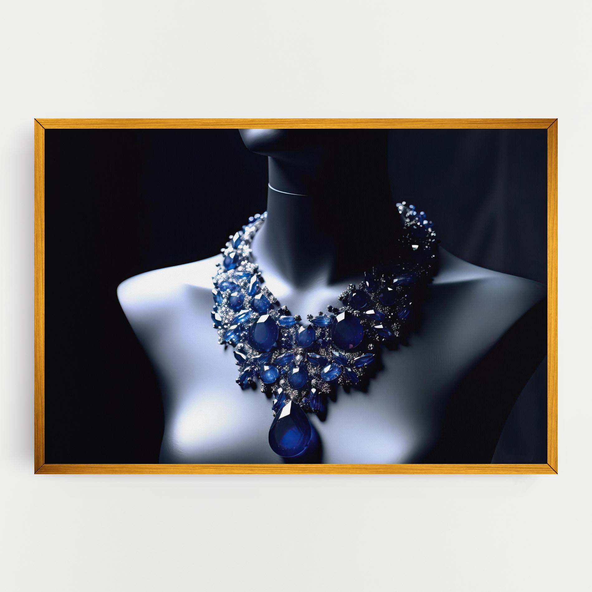 Vászonkép Blue Diamonds Necklace mockup 0