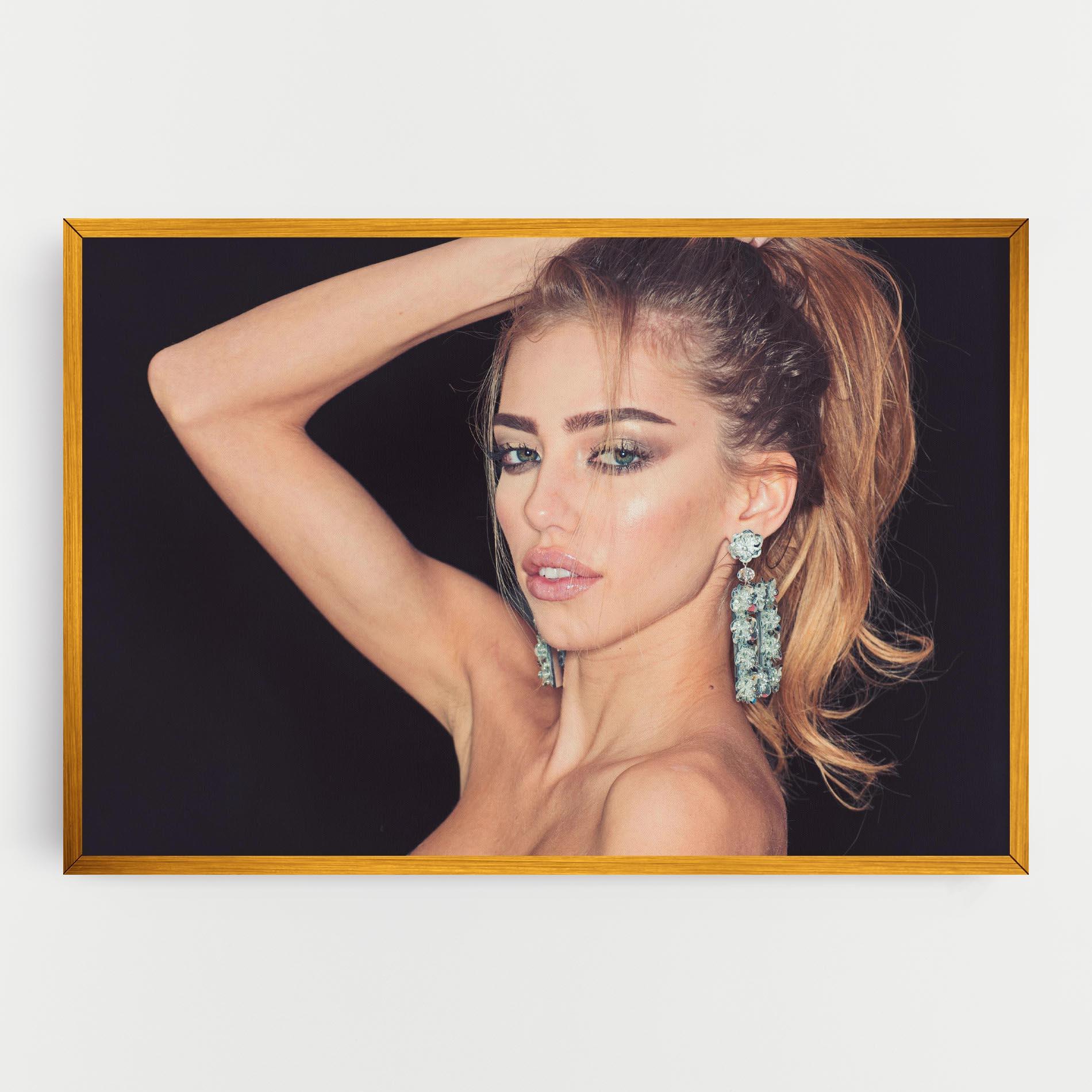 Vászonkép Flower Earrings mockup 0