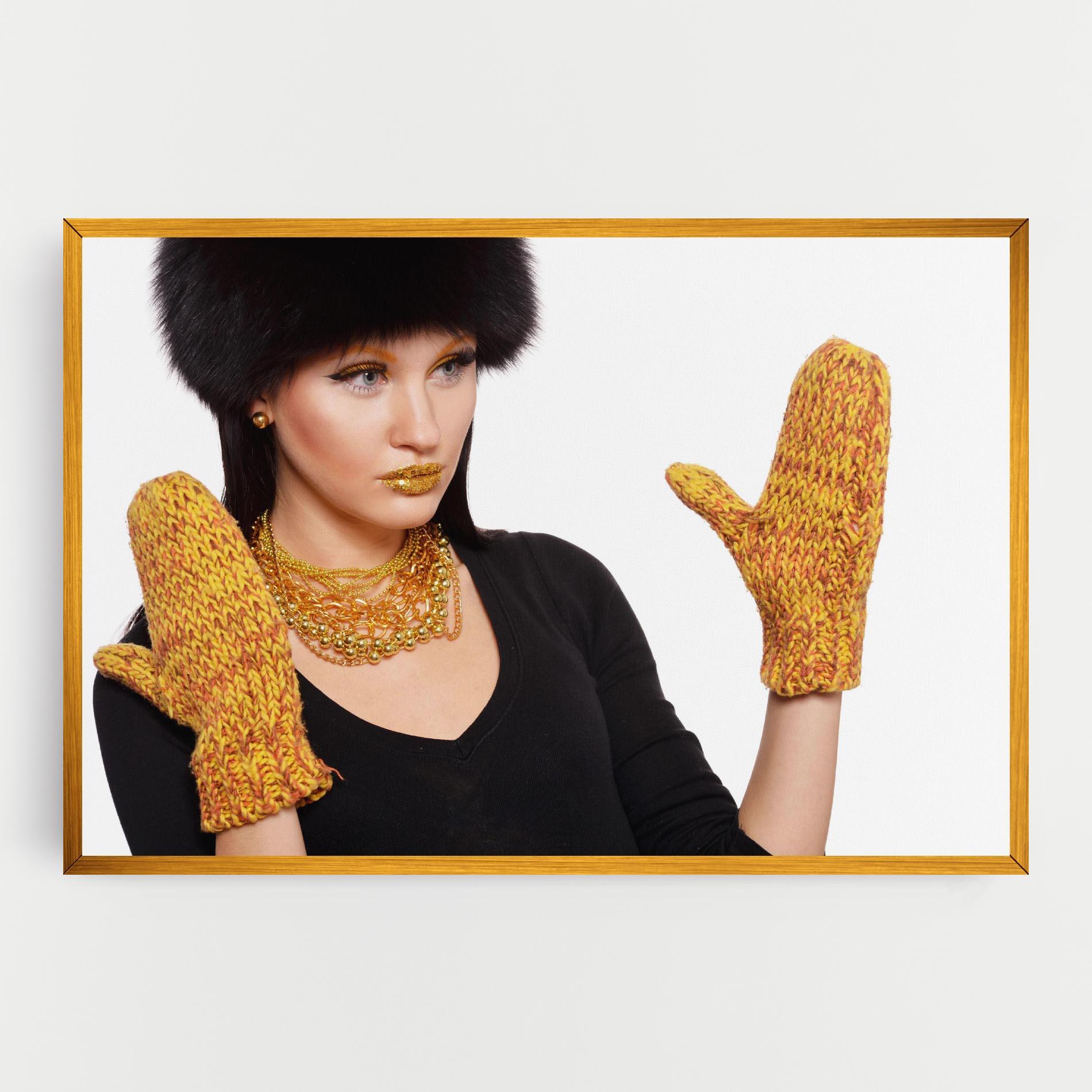 Vászonkép Gold Accessories mockup 0