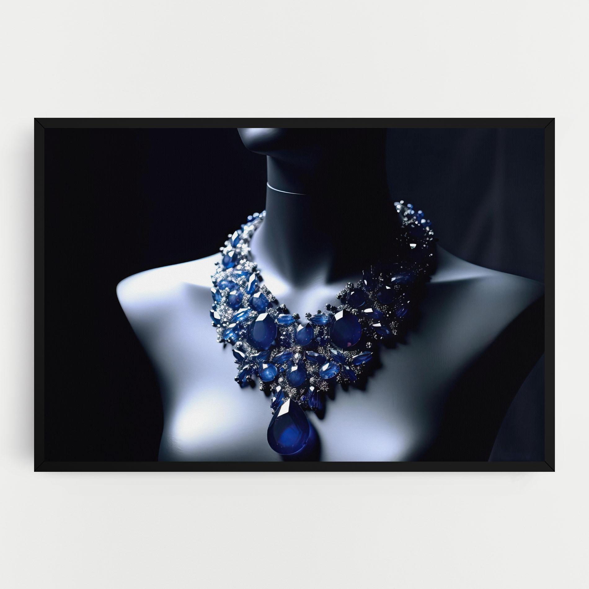 Vászonkép Blue Diamonds Necklace mockup 0