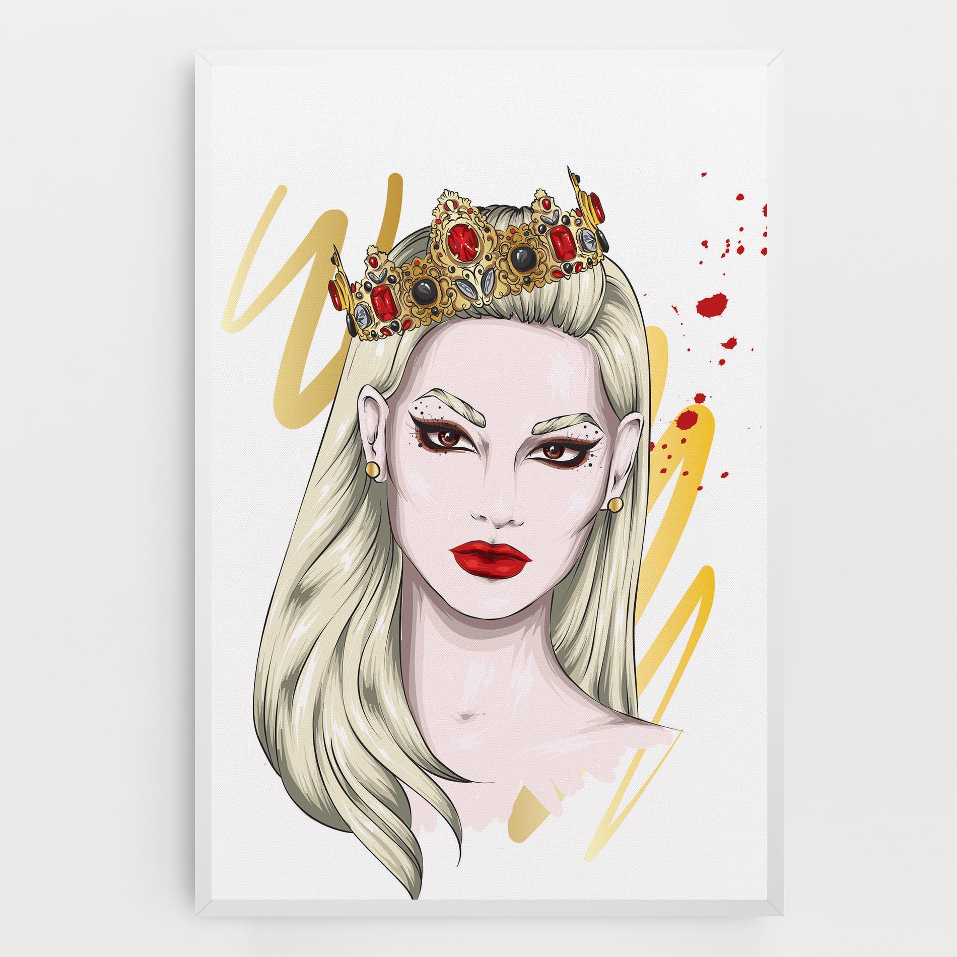 Vászonkép Gold Crown Woman mockup 0