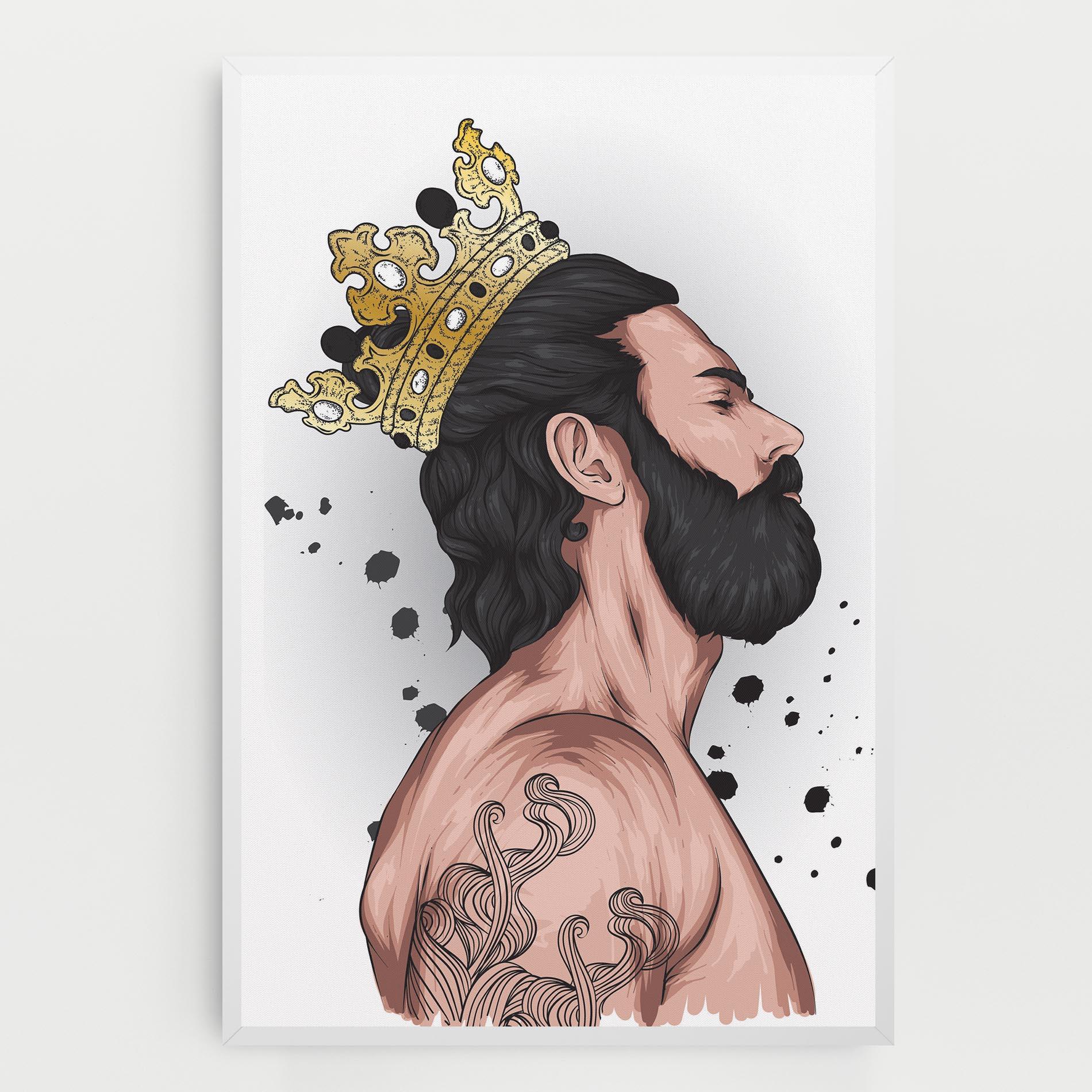 Vászonkép Male With Crown mockup 0