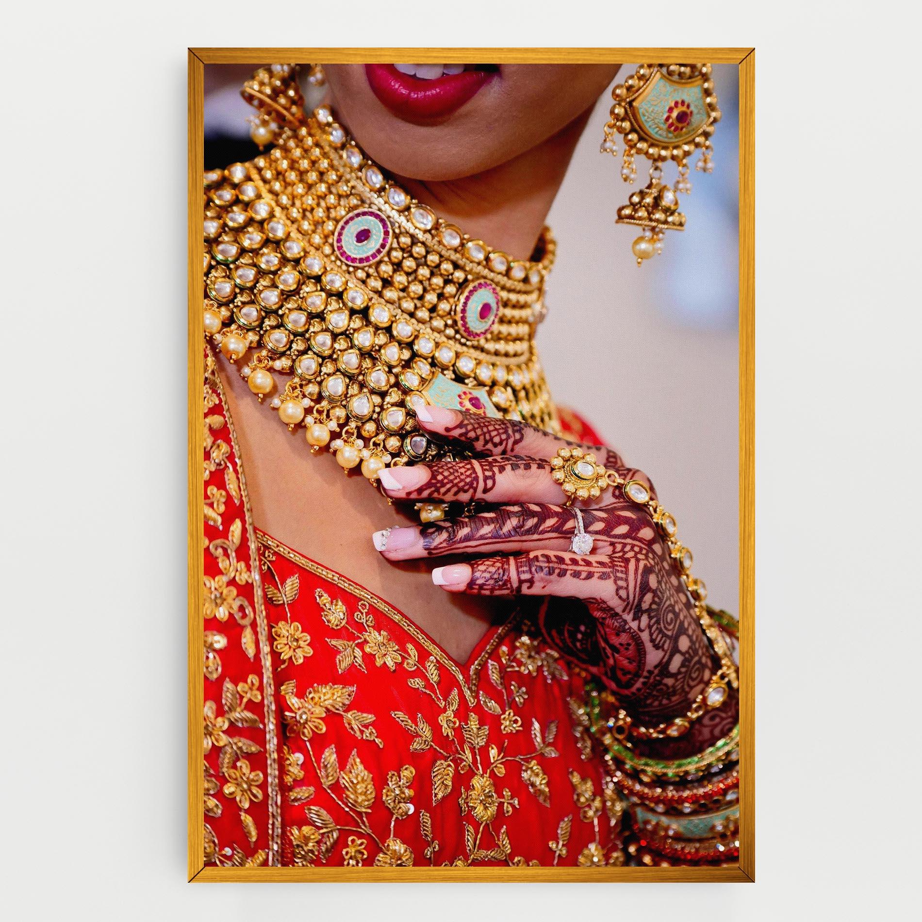 Vászonkép Gold Beautiful Jewelry mockup 0