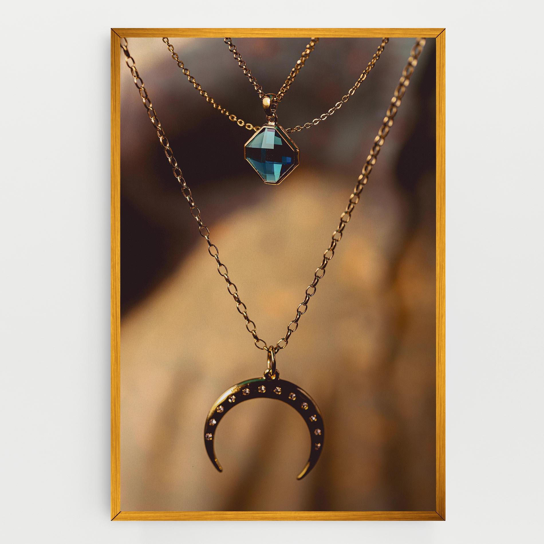 Vászonkép Moon Blue Necklace mockup 0