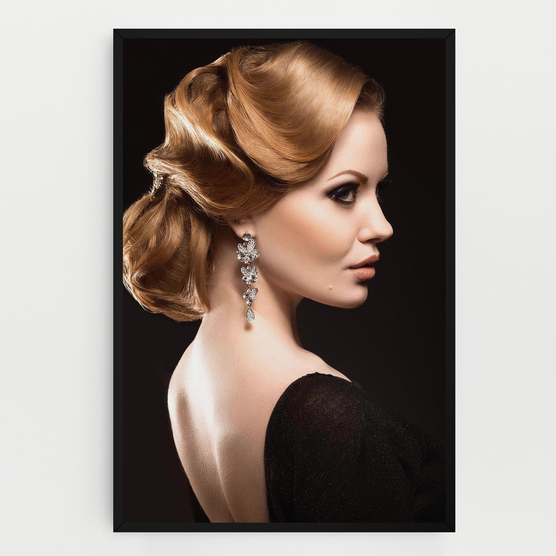 Vászonkép Elegant Earrings mockup 0