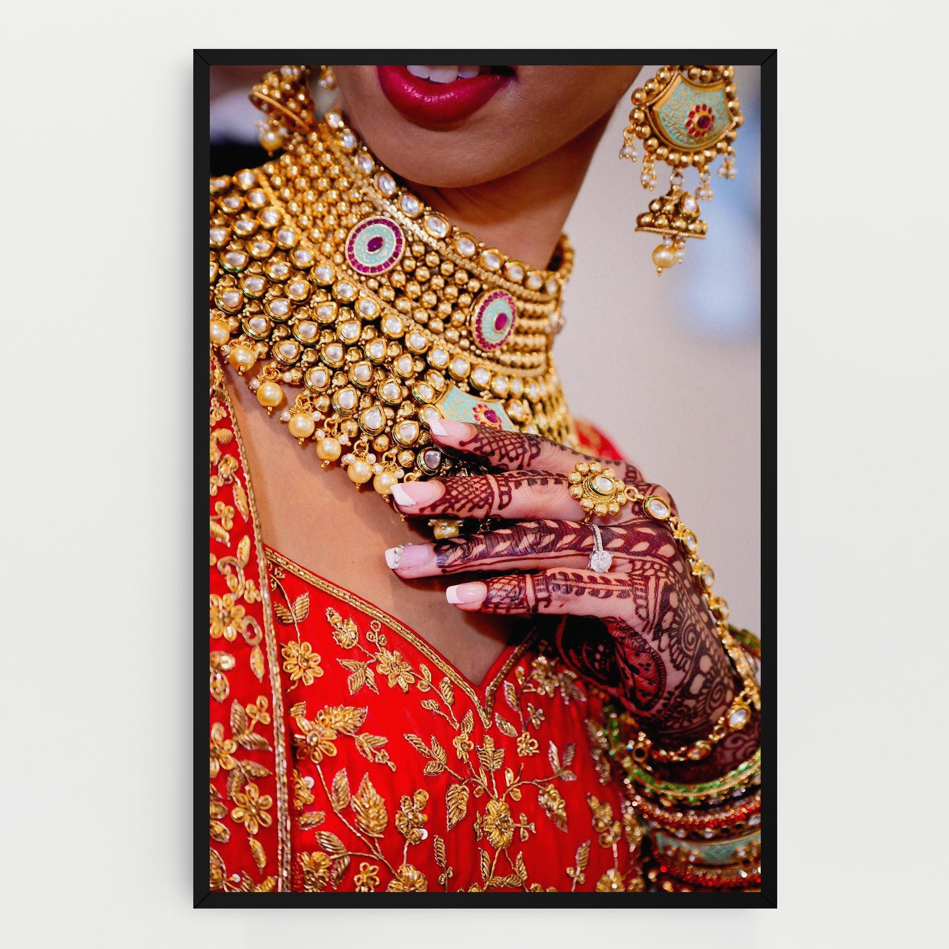 Vászonkép Gold Beautiful Jewelry mockup 0