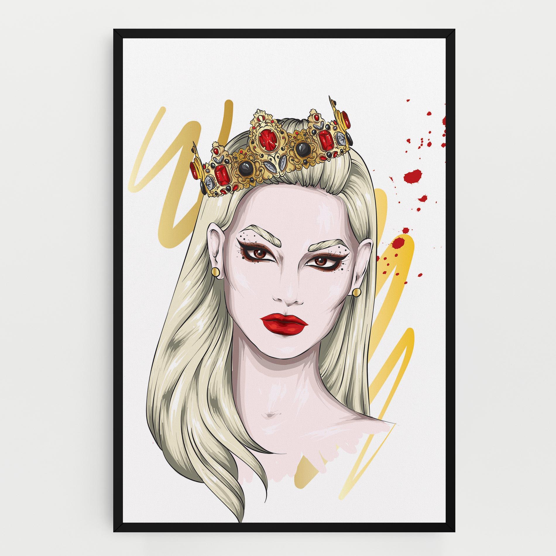 Vászonkép Gold Crown Woman mockup 0