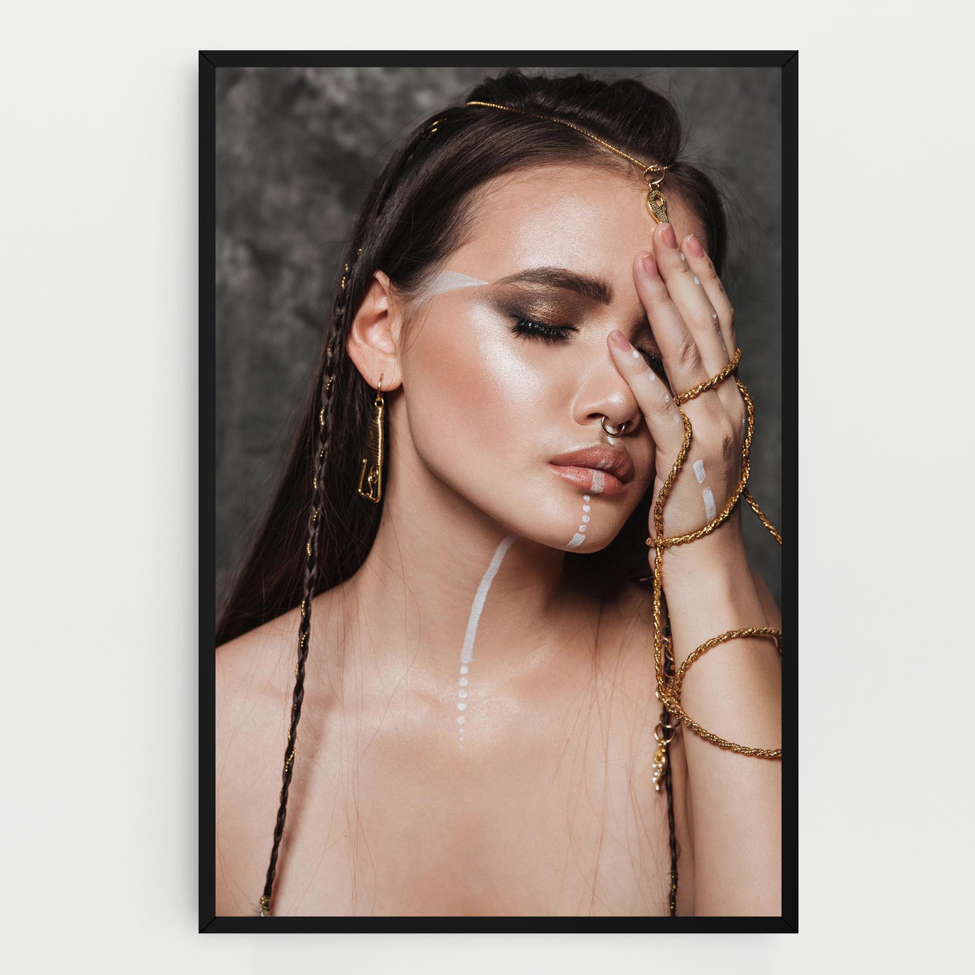 Vászonkép Gold Hand Accessory mockup 0