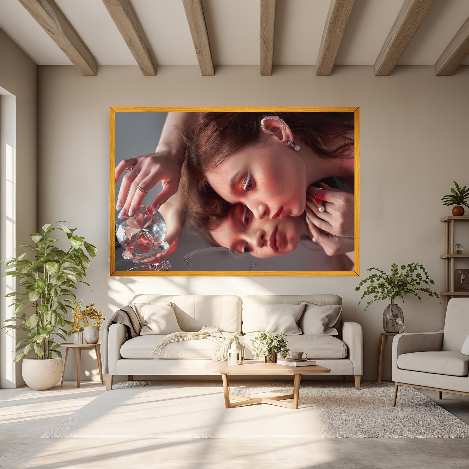 Vászonkép Big Diamond Hand mockup 6