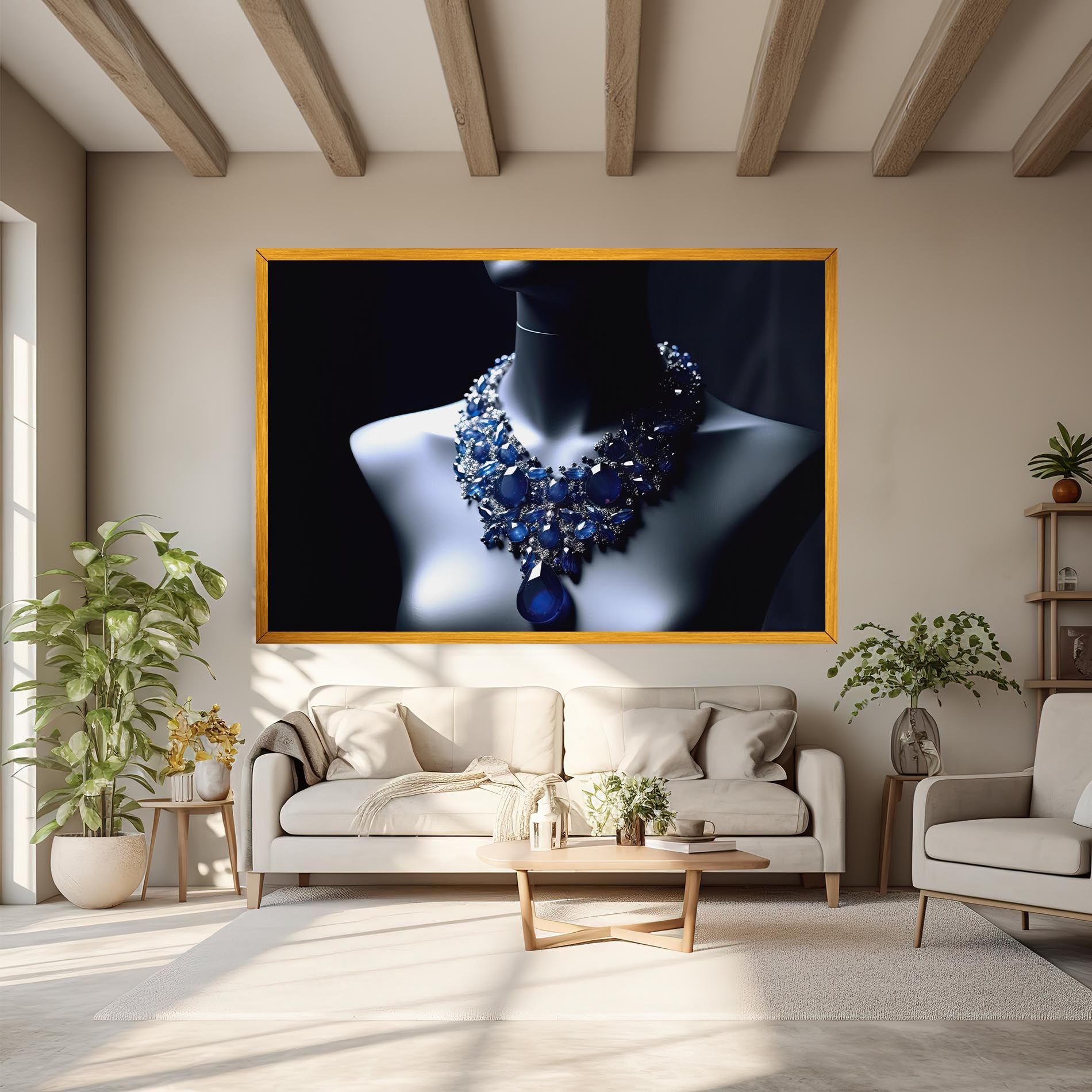 Blue Diamonds Necklace mockup 6