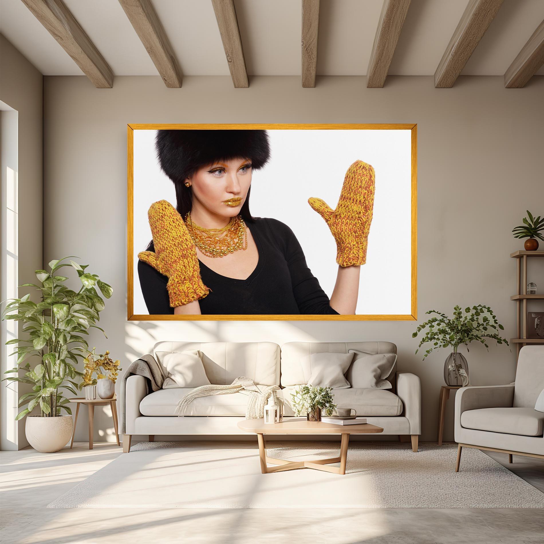 Vászonkép Gold Accessories mockup 6