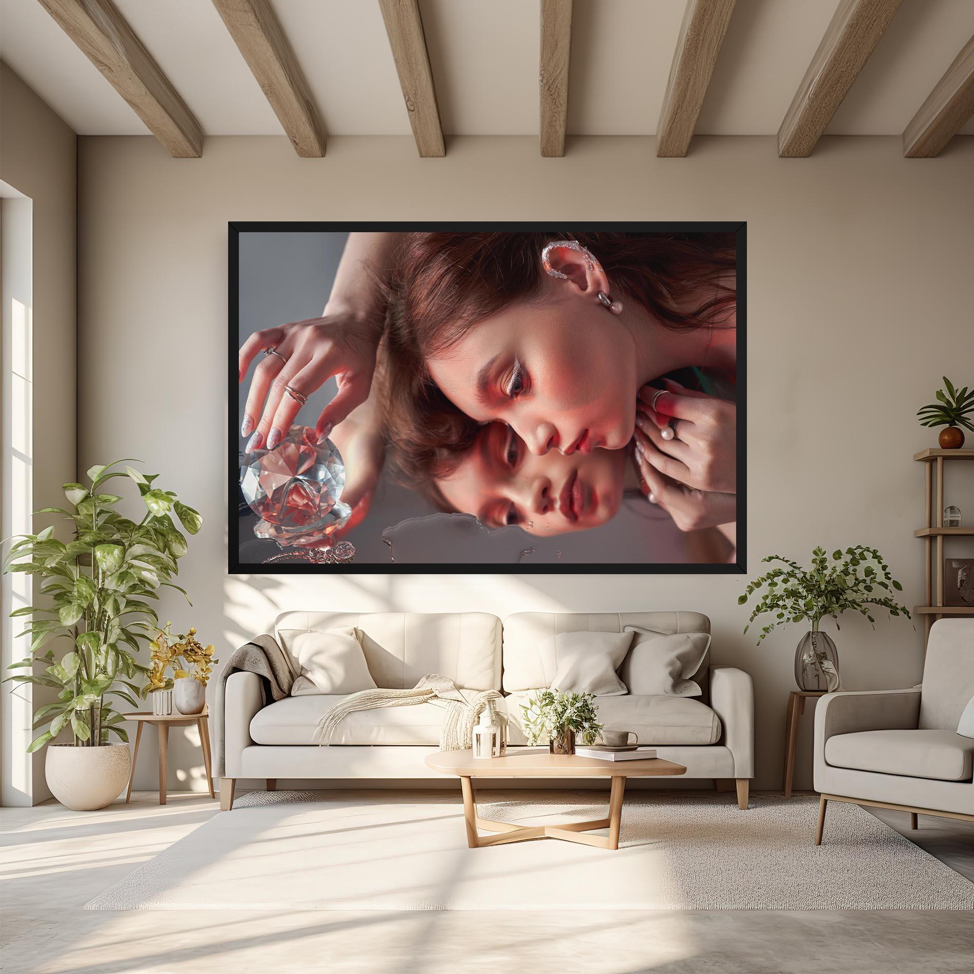 Vászonkép Big Diamond Hand mockup 6