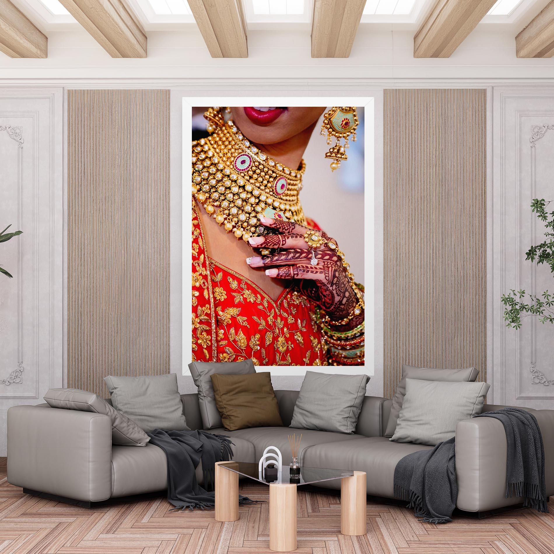 Vászonkép Gold Beautiful Jewelry mockup 6