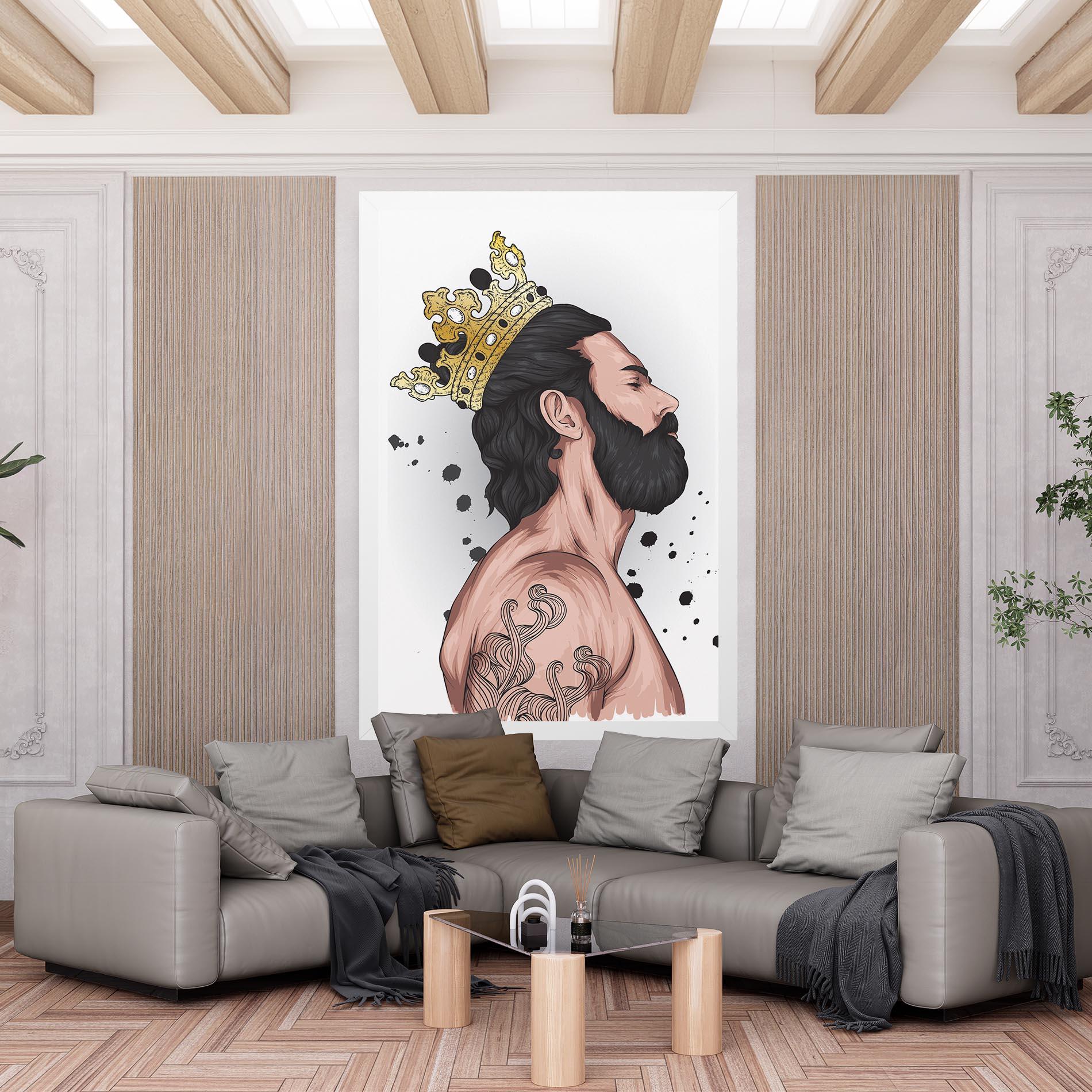 Vászonkép Male With Crown mockup 6