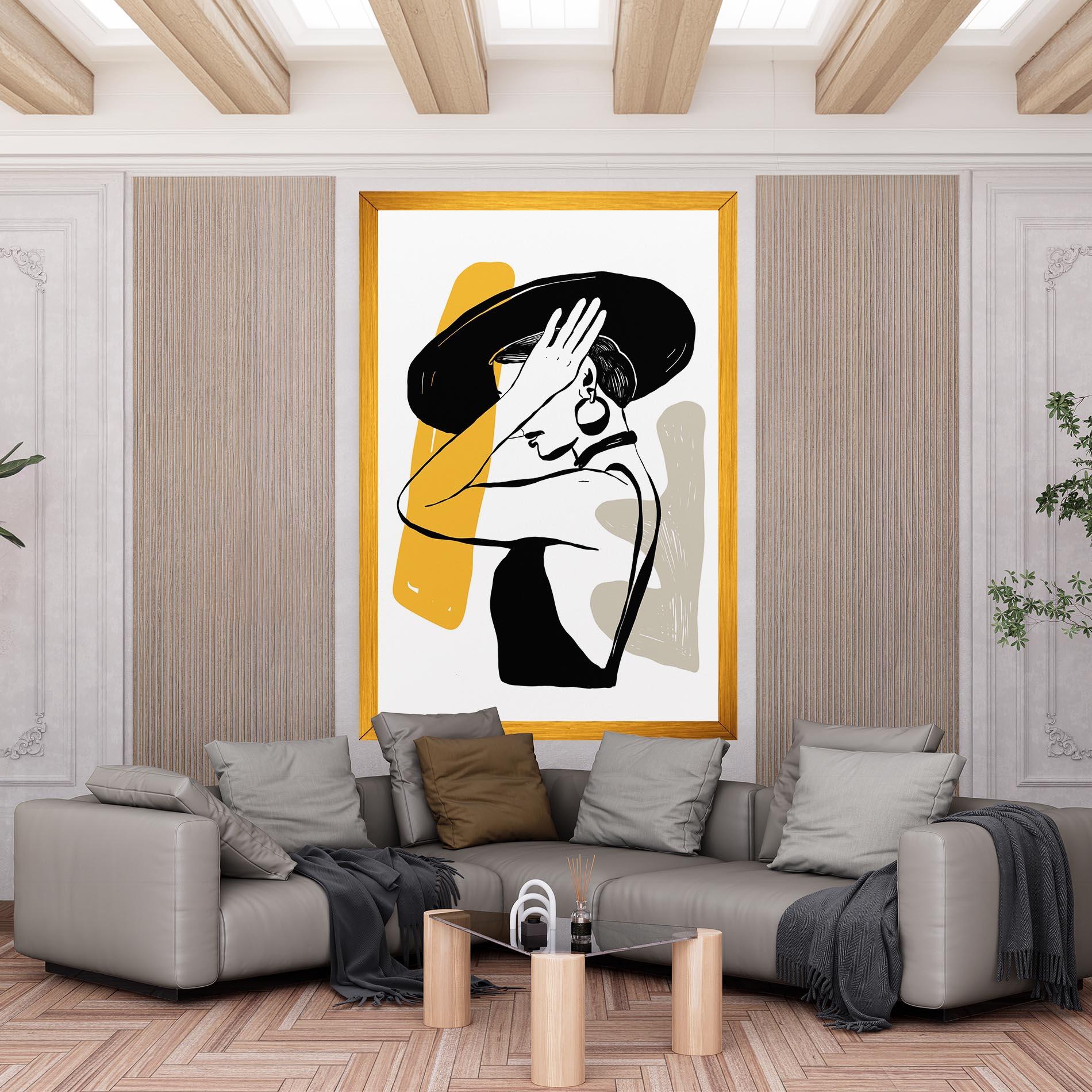 Vászonkép Big Earring mockup 6