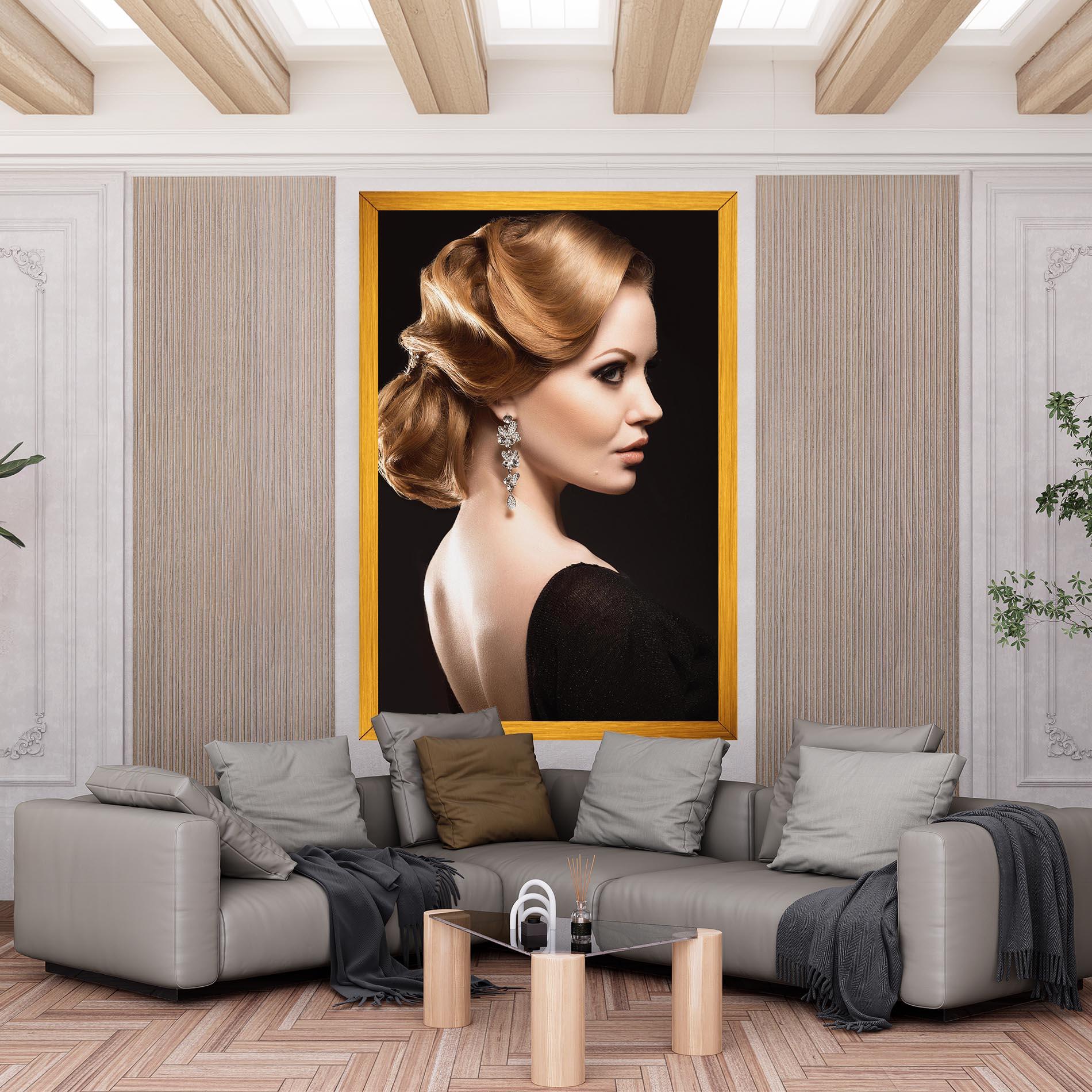 Vászonkép Elegant Earrings mockup 6