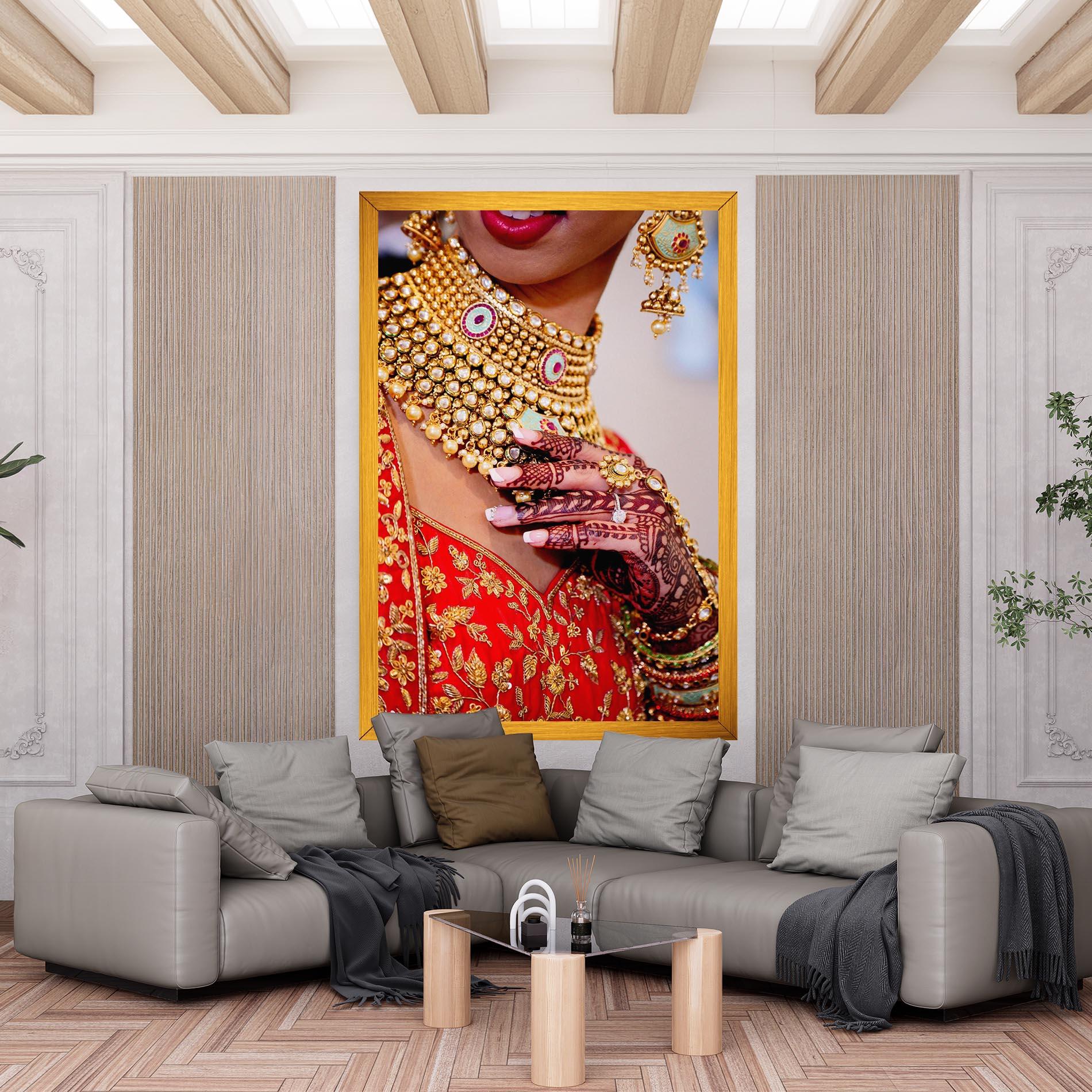 Vászonkép Gold Beautiful Jewelry mockup 6