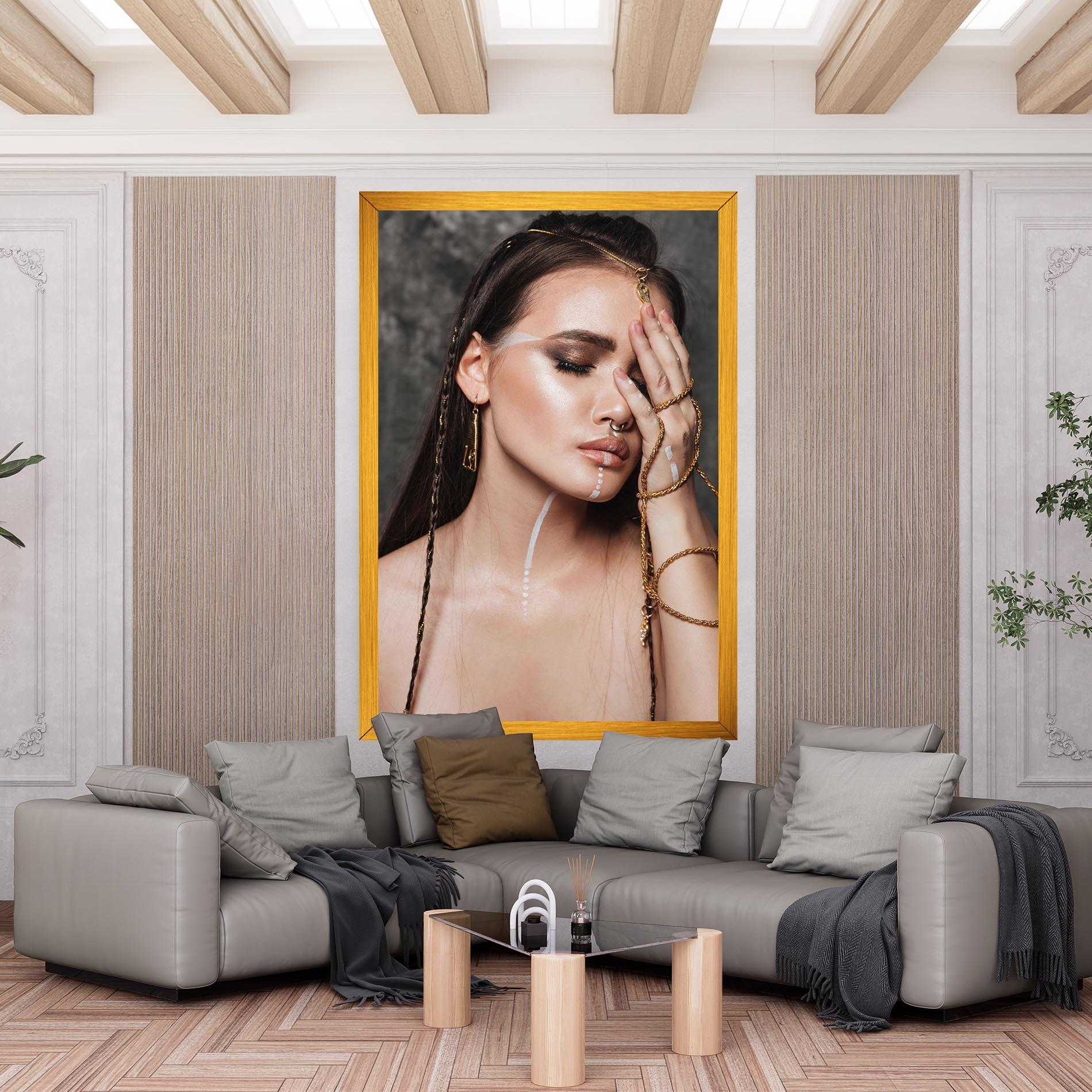 Vászonkép Gold Hand Accessory mockup 6