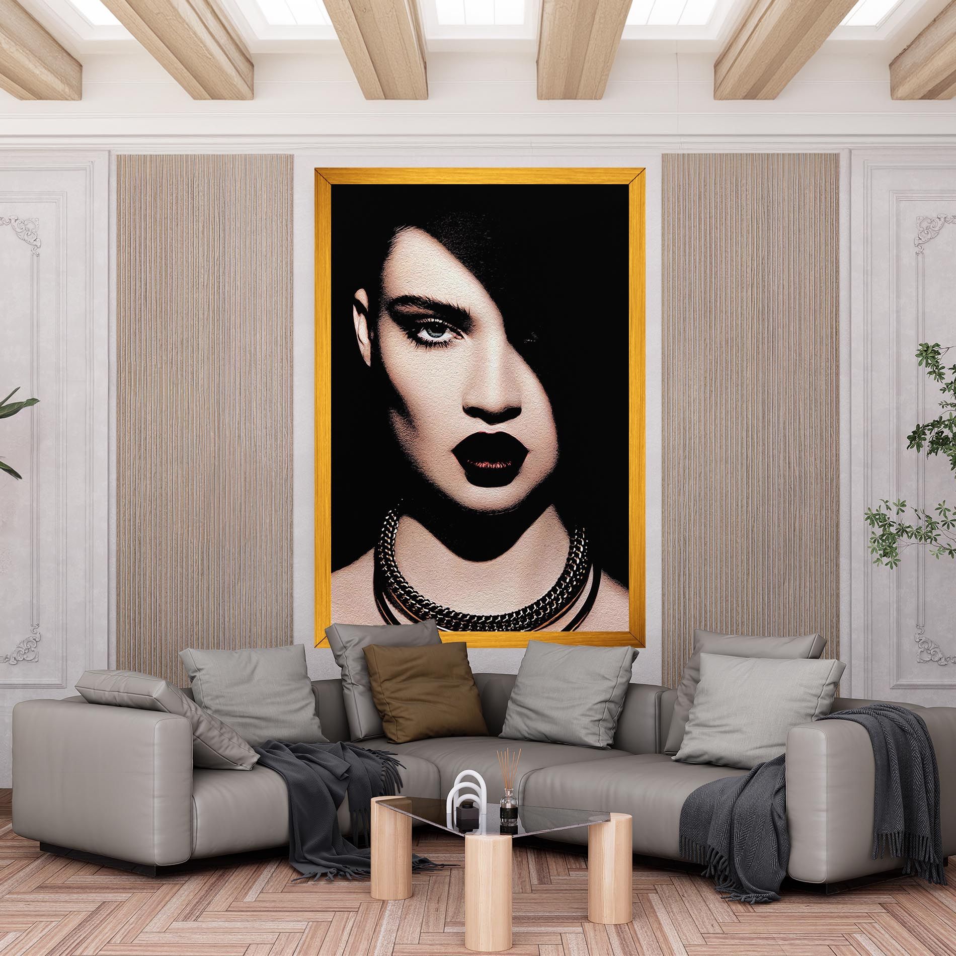 Gold Necklace mockup 6