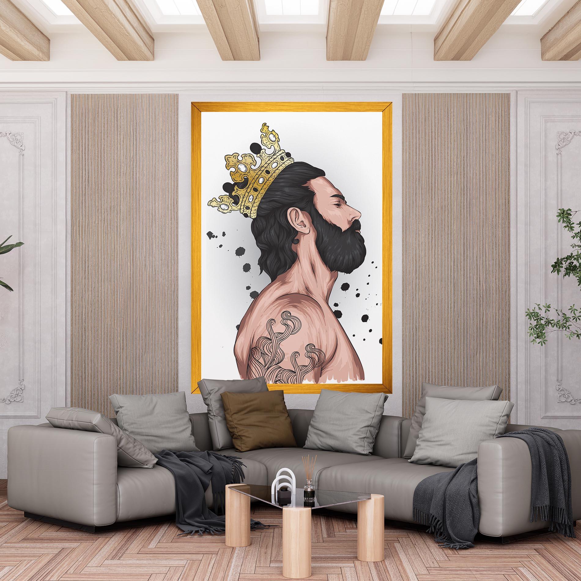 Vászonkép Male With Crown mockup 6