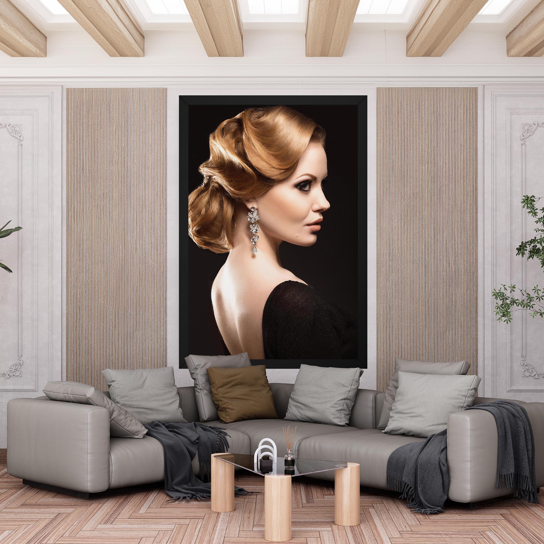 Vászonkép Elegant Earrings mockup 6