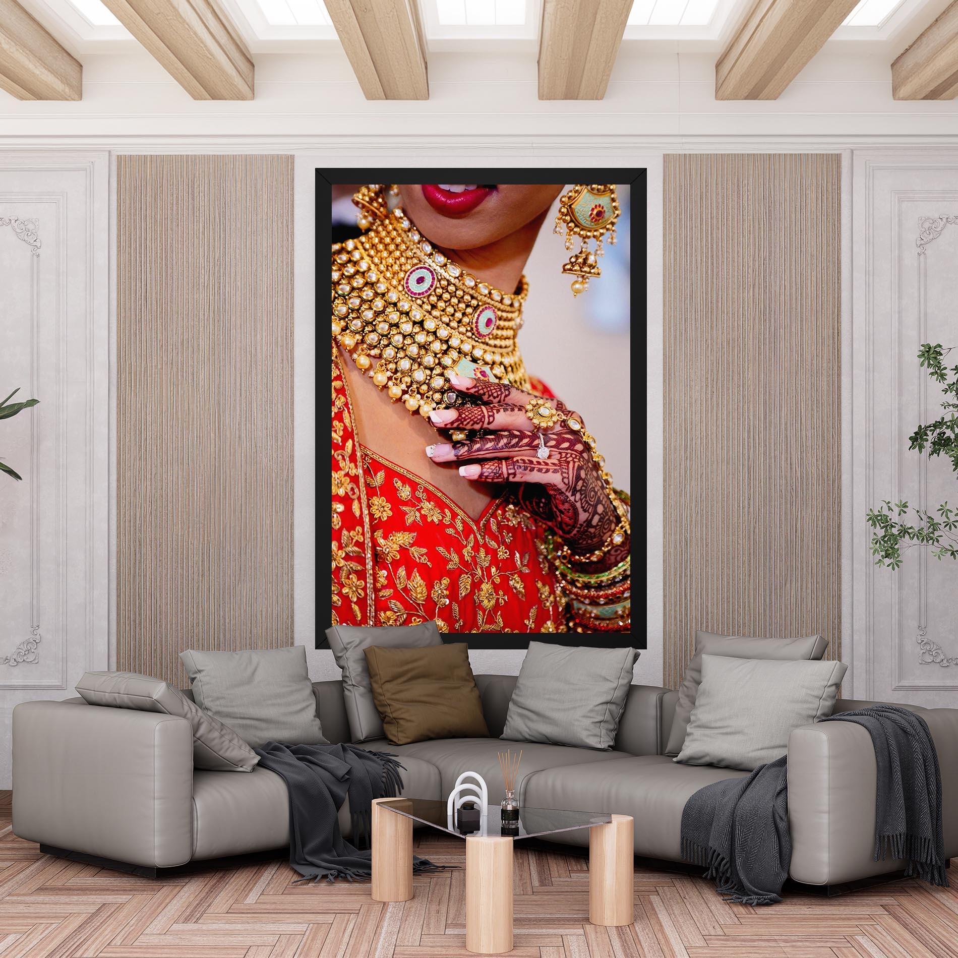 Vászonkép Gold Beautiful Jewelry mockup 6