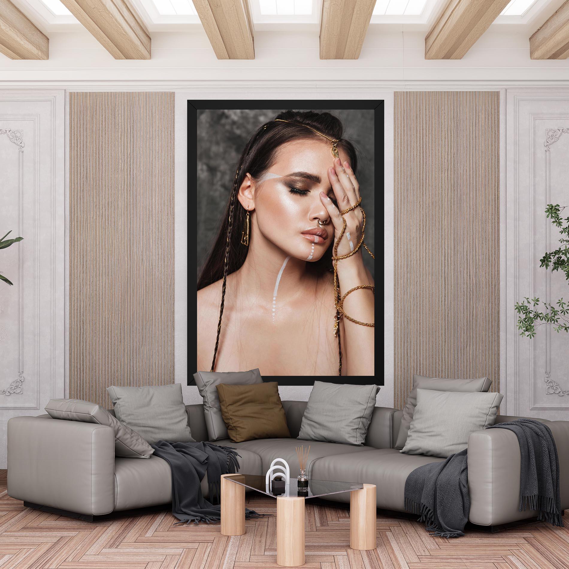 Vászonkép Gold Hand Accessory mockup 6