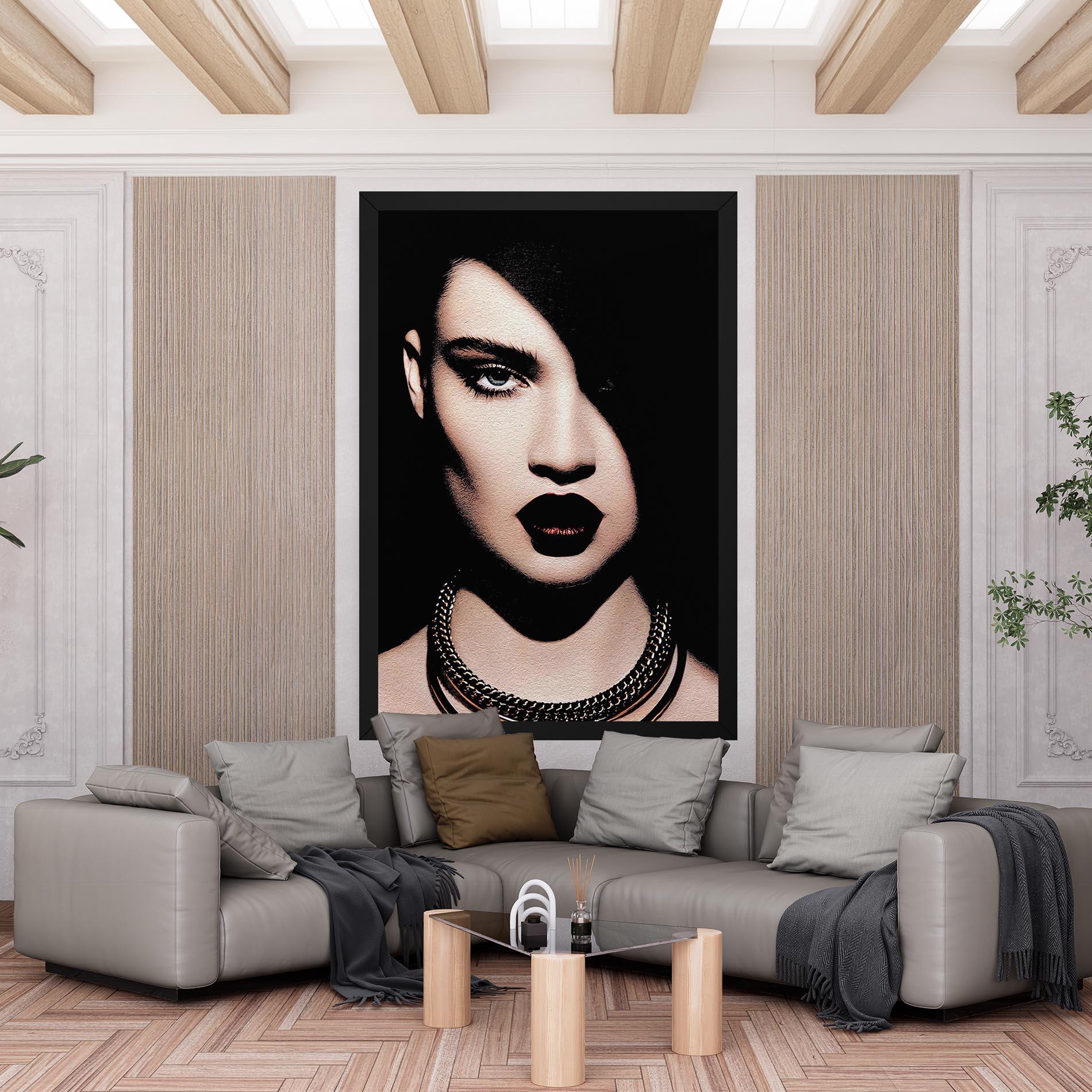 Vászonkép Gold Necklace mockup 6