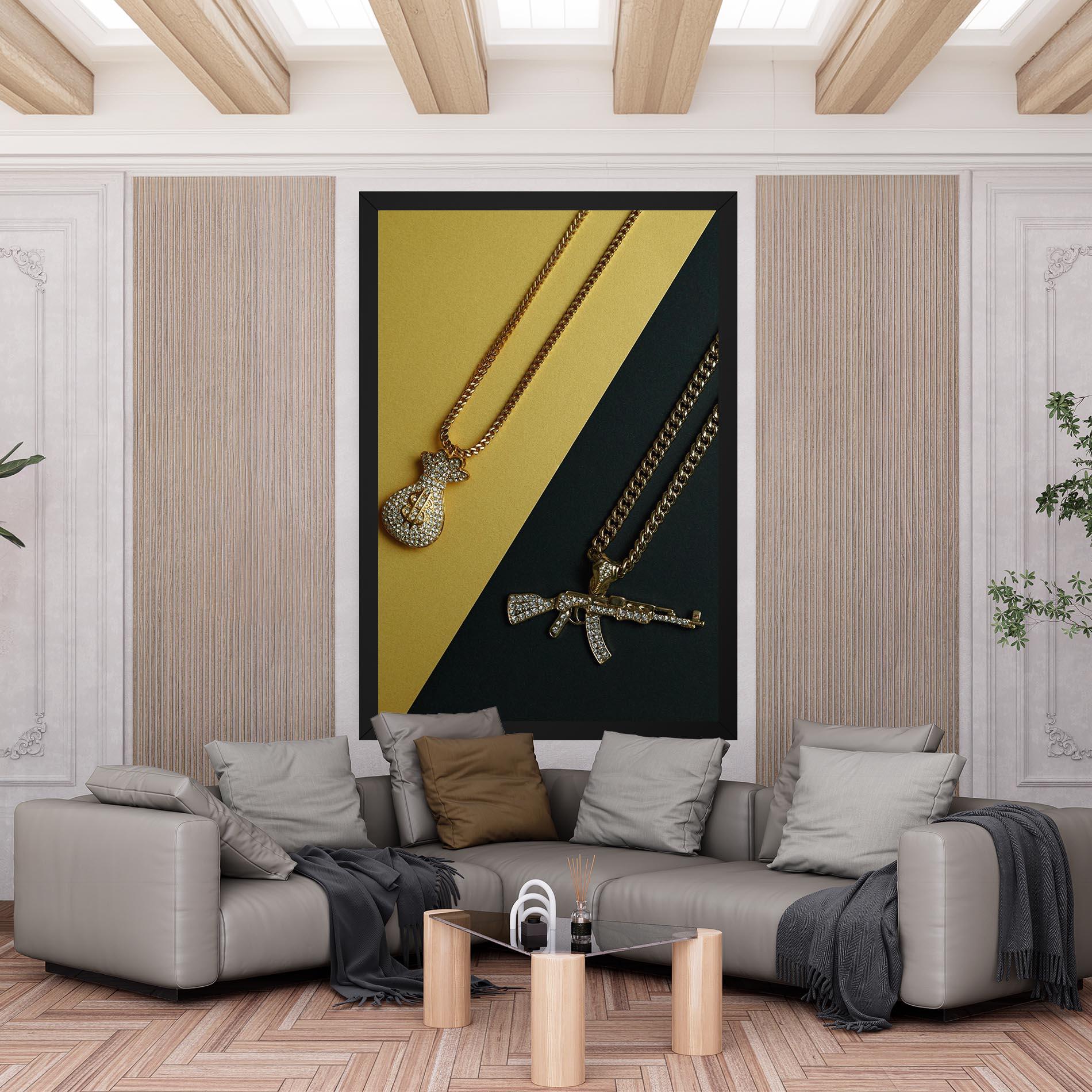 Vászonkép Gun Neckace mockup 6