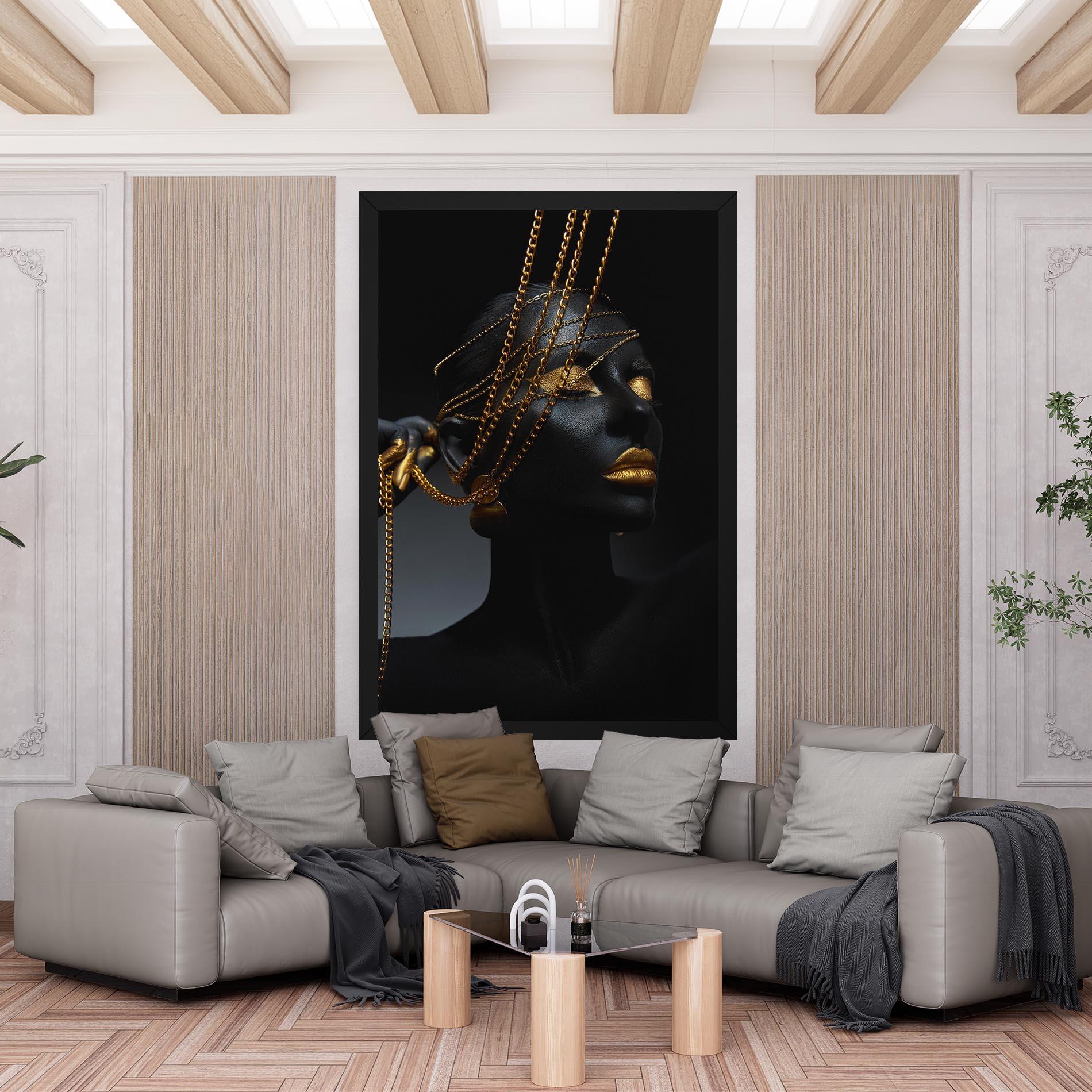 Vászonkép Pretty Gold Chain mockup 6